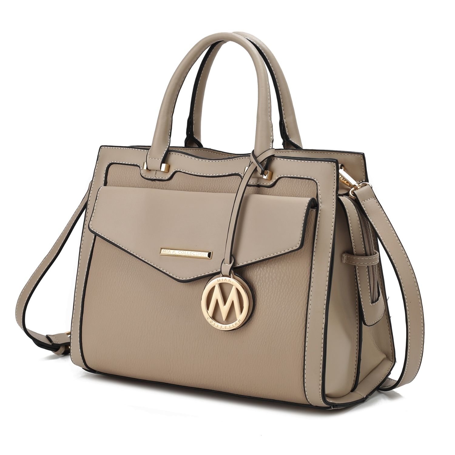 MKF Collection Alyssa Satchel Handbag By Mia K. - Taupe