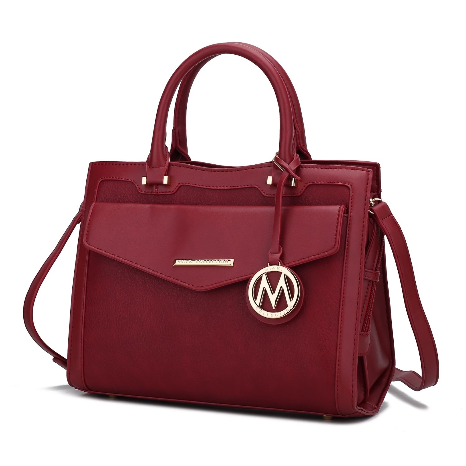 MKF Collection Alyssa Satchel Handbag By Mia K. - Wine