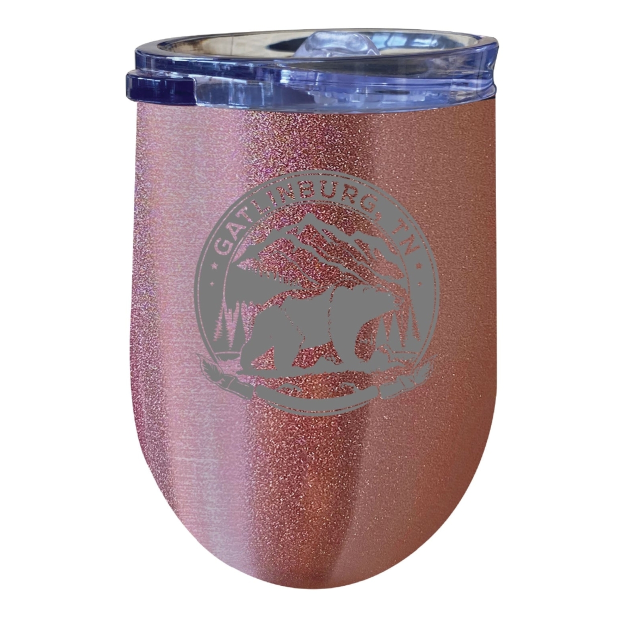 Gatlinburg Tennessee Laser Etched Souvenir 12 Oz Insulated Wine Stainless Steel Tumbler - Gold