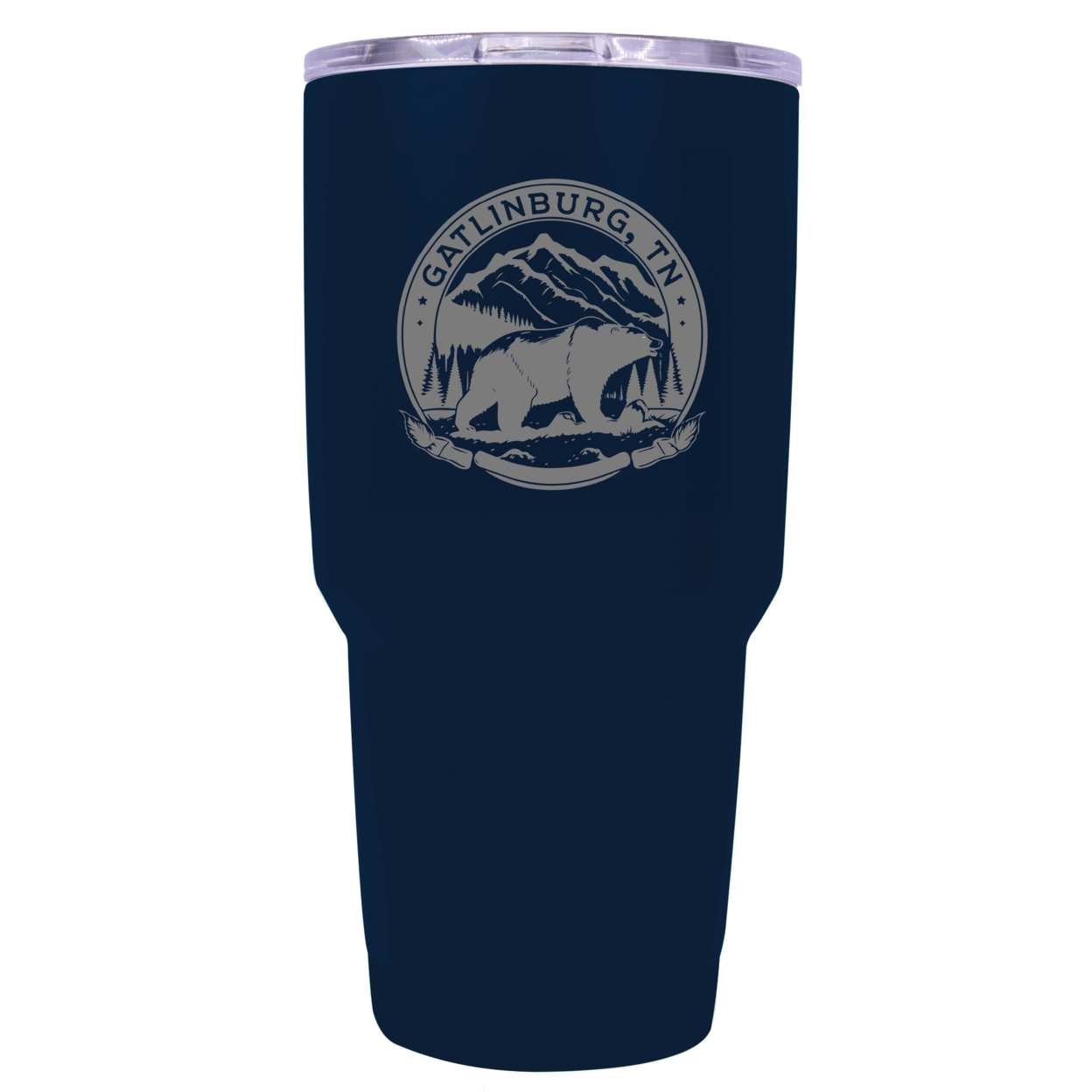 Gatlinburg Tennessee Laser Etched Souvenir 24 Oz Insulated Stainless Steel Tumbler - Navy