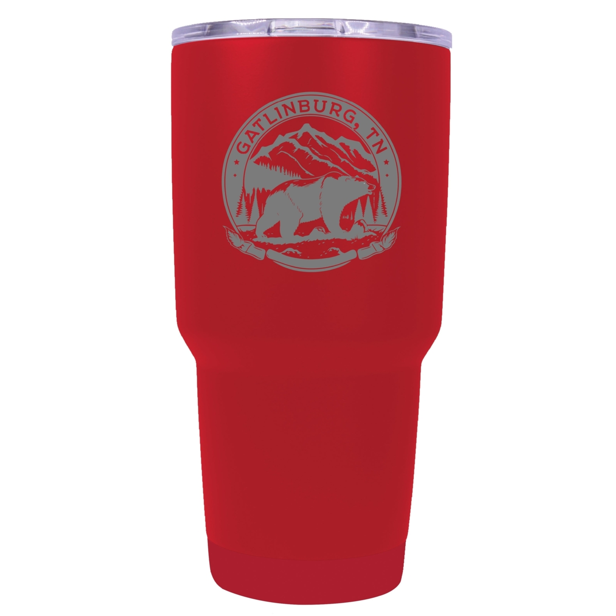 Gatlinburg Tennessee Laser Etched Souvenir 24 Oz Insulated Stainless Steel Tumbler - Red