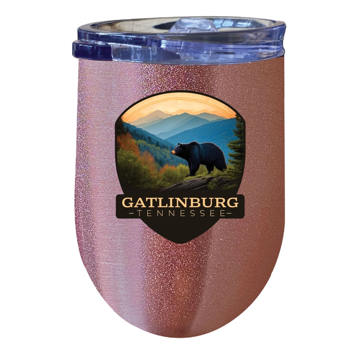 Gatlinburg Tennessee Souvenir 12 Oz Insulated Wine Stainless Steel Tumbler - Gold, A