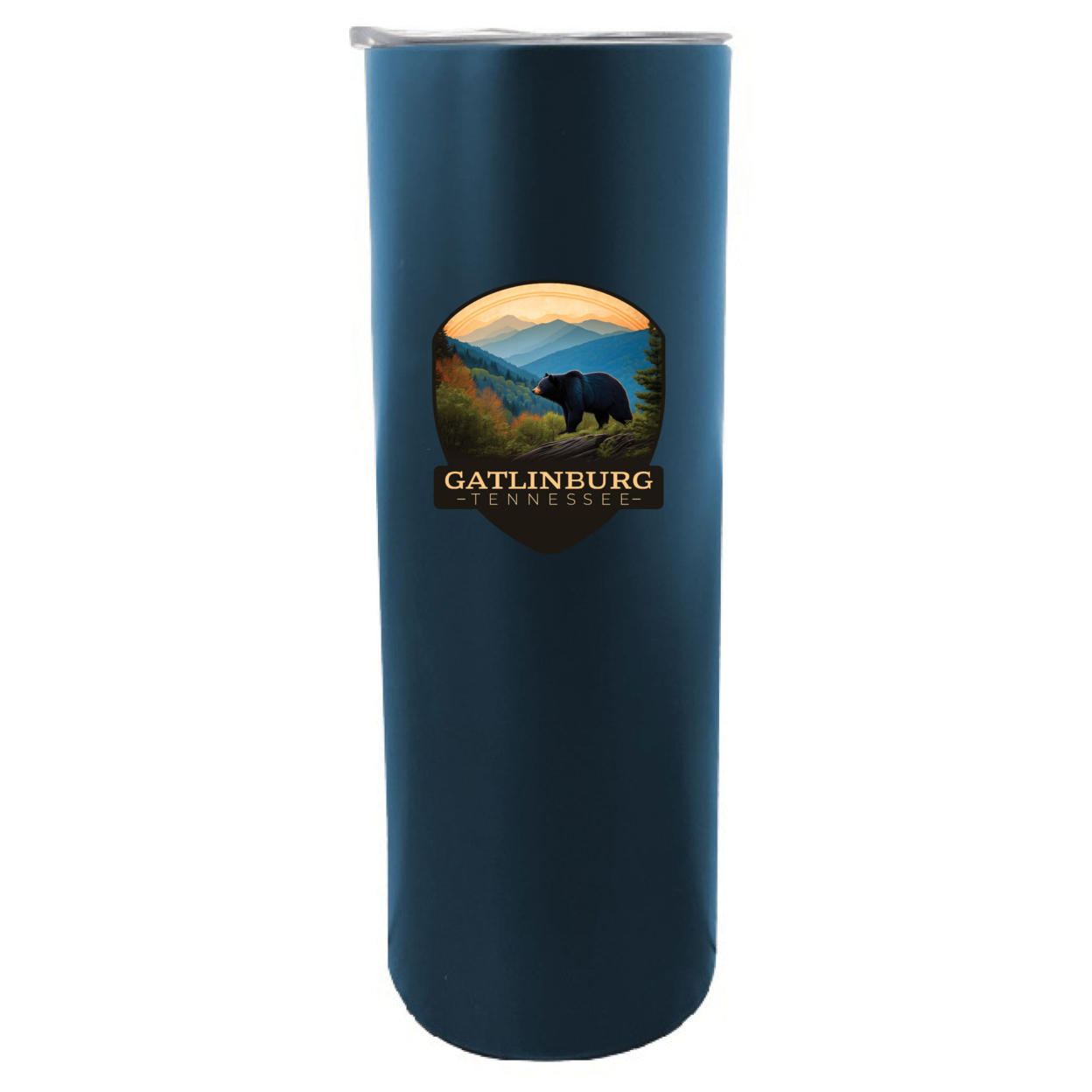 Gatlinburg Tennessee Souvenir 20 Oz Insulated Stainless Steel Skinny Tumbler - Navy, A