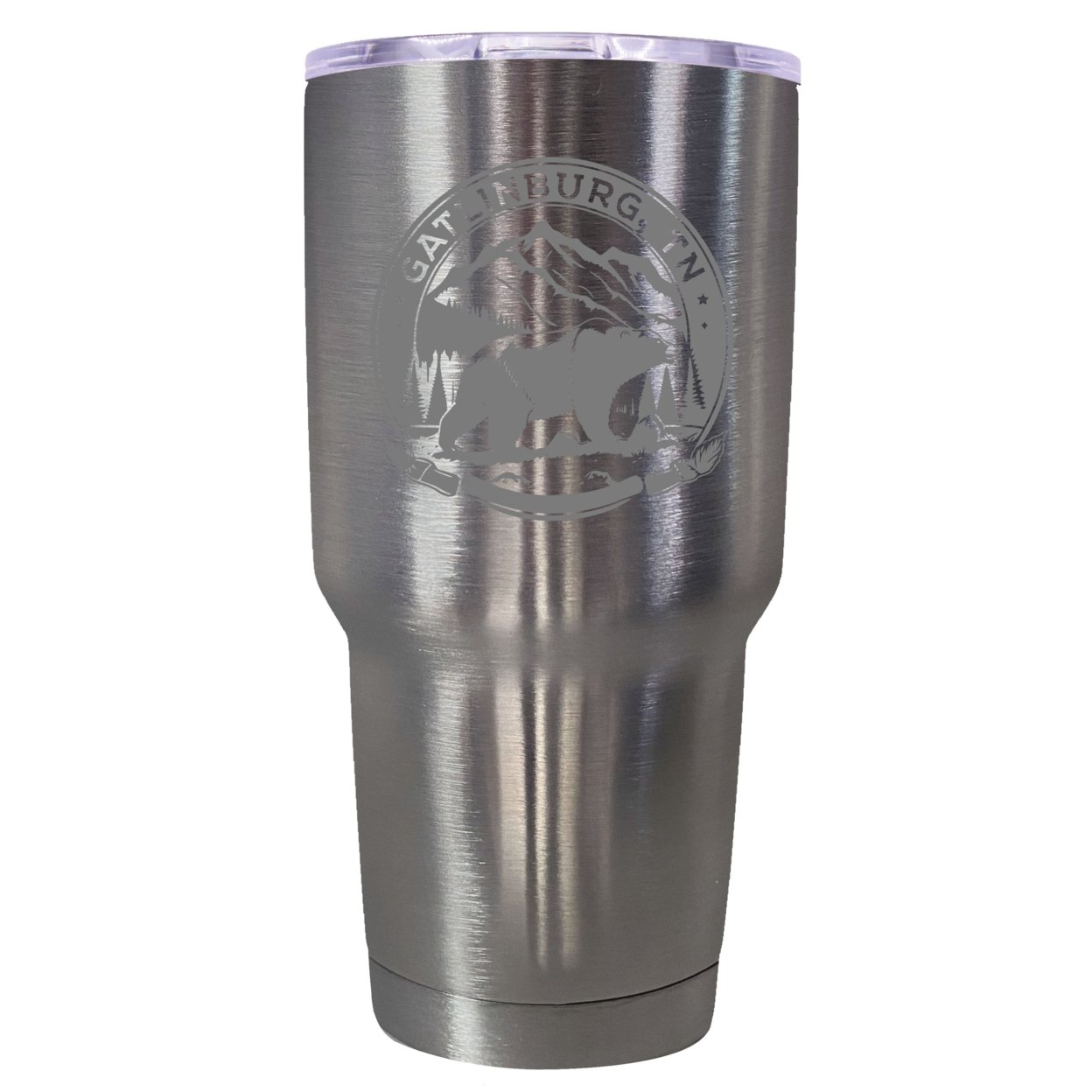 Gatlinburg Tennessee Laser Etched Souvenir 24 Oz Insulated Stainless Steel Tumbler - Stainless Steel