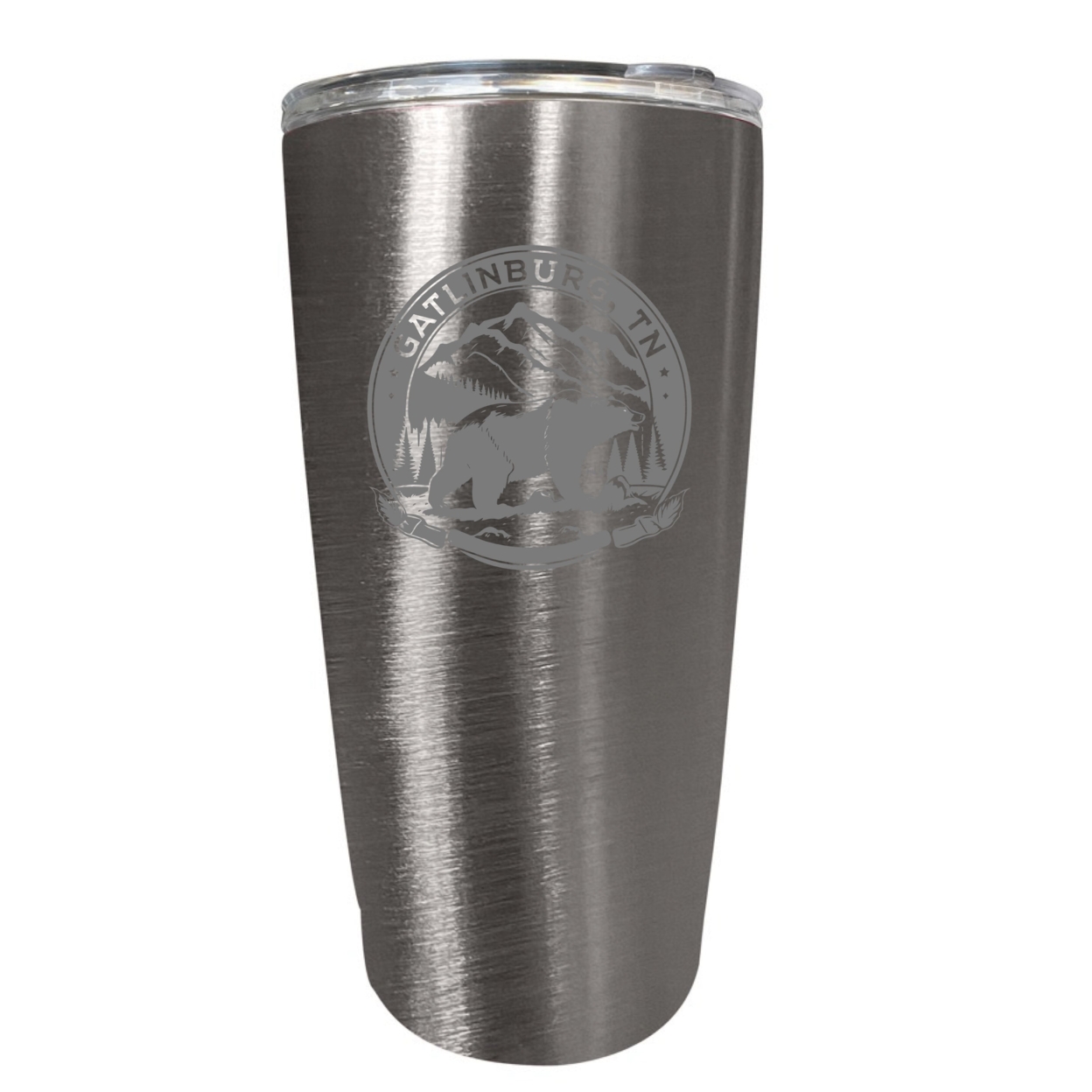 Gatlinburg Tennessee Laser Etched Souvenir 16 Oz Stainless Steel Insulated Tumbler - Steel