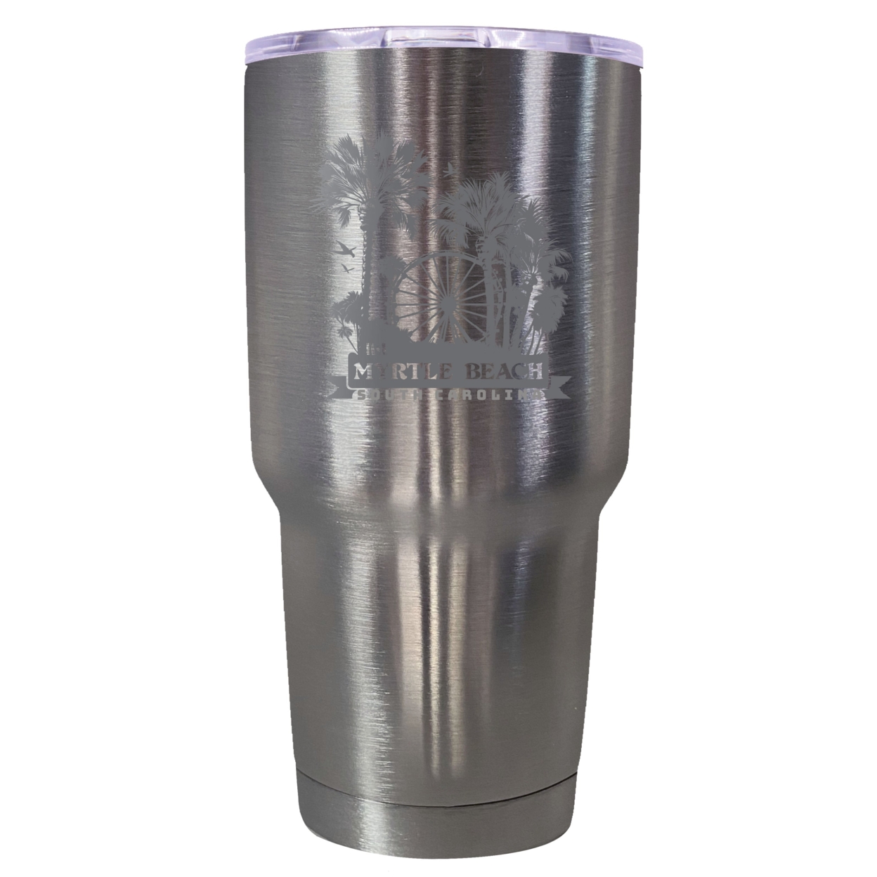 Myrtle Beach South Carolina Laser Etched Souvenir 24 Oz Insulated Stainless Steel Tumbler - Steel
