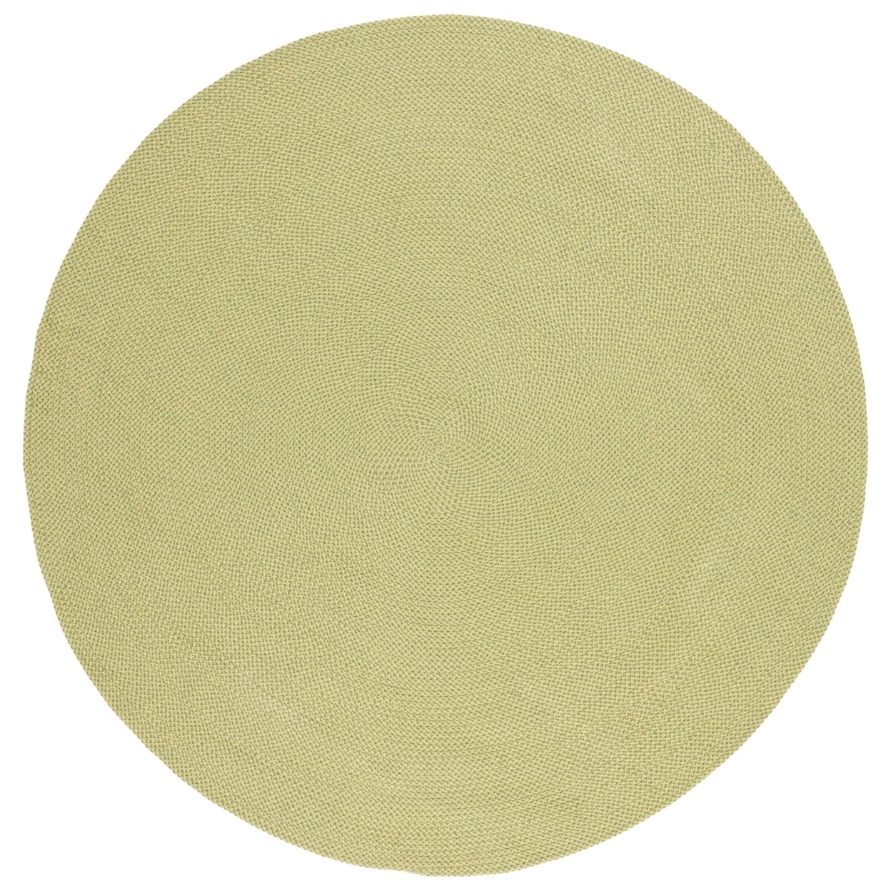 SAFAVIEH BRD403Y Braided Green - Ivory / Grey, 6' X 6' Round