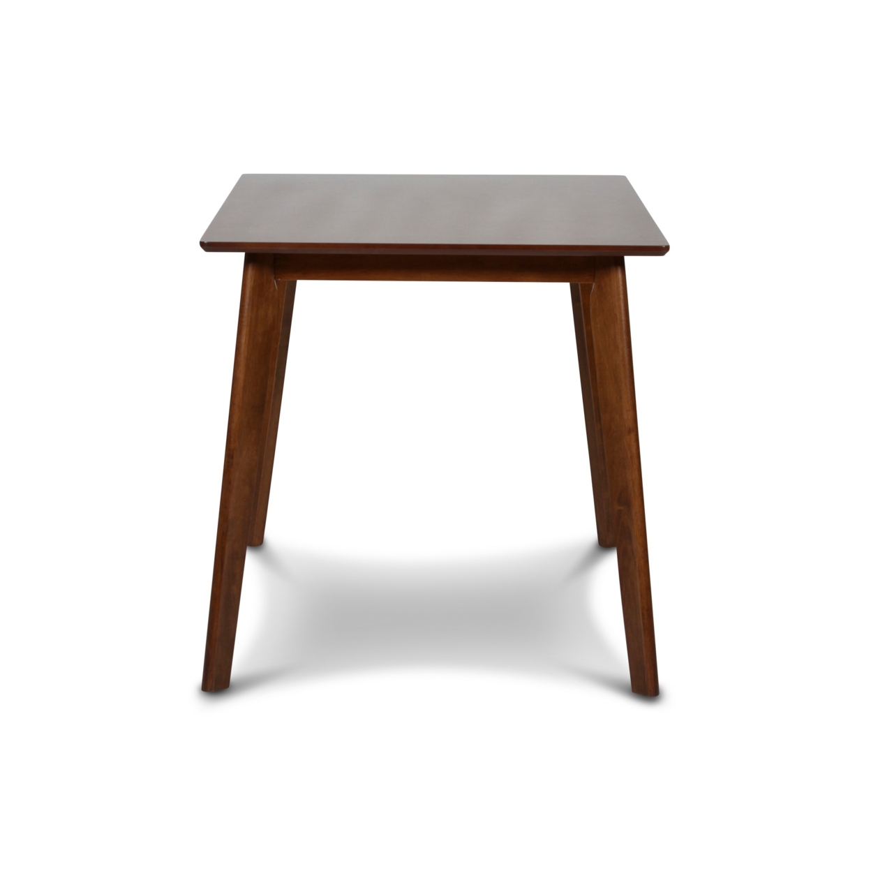 Bev 47 Inch Modern Dining Table, Sleek Rubberwood Frame, Dark Walnut Brown- Saltoro Sherpi