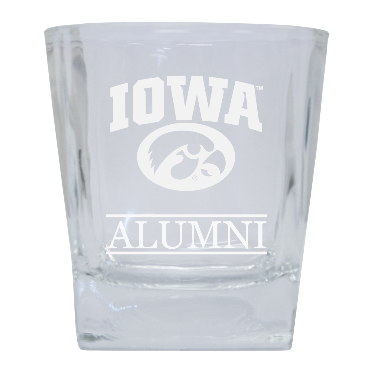 Iowa Hawkeyes Etched Alumni 10oz Glass Tumbler
