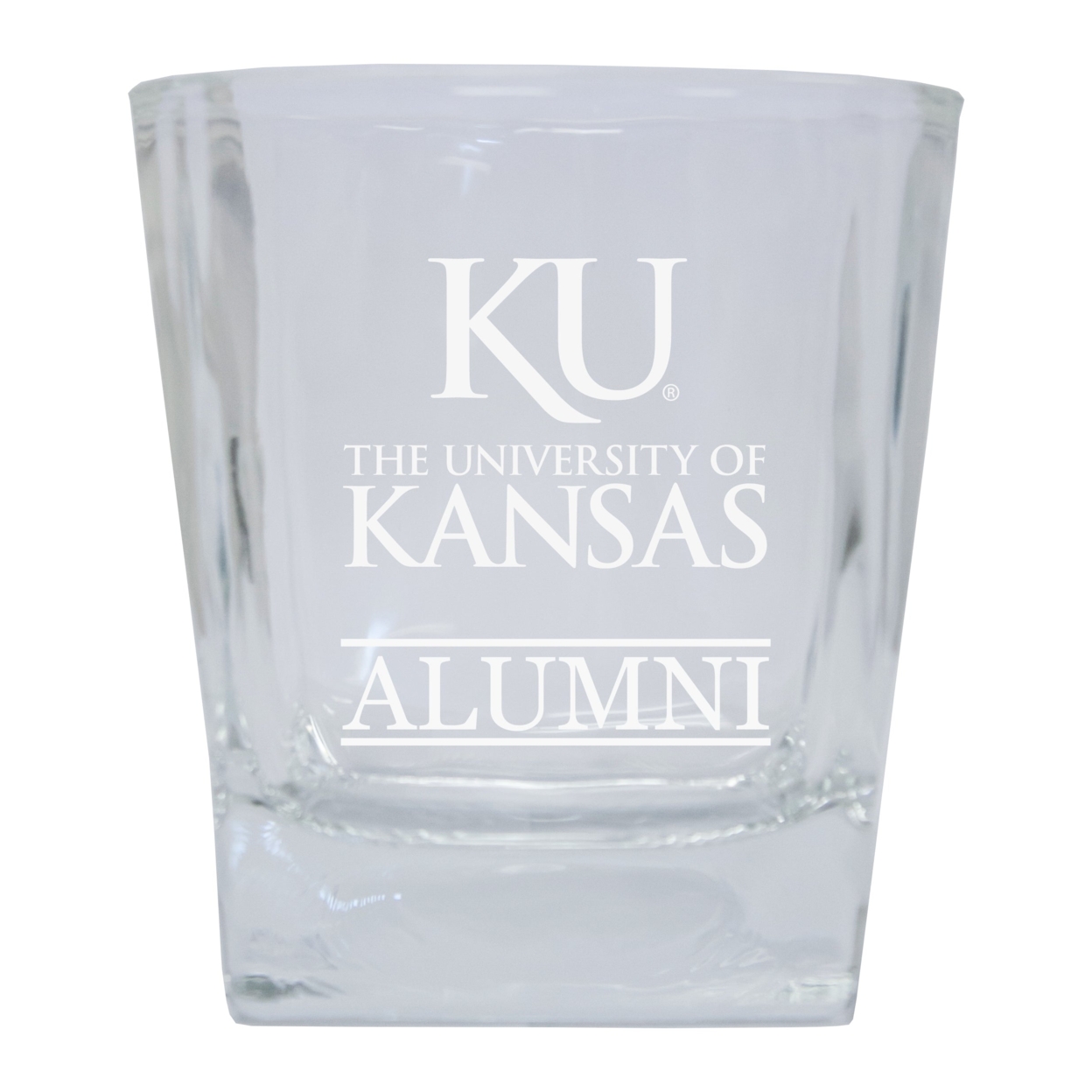 Kansas Jayhawks Etched Alumni 10oz Glass Tumbler