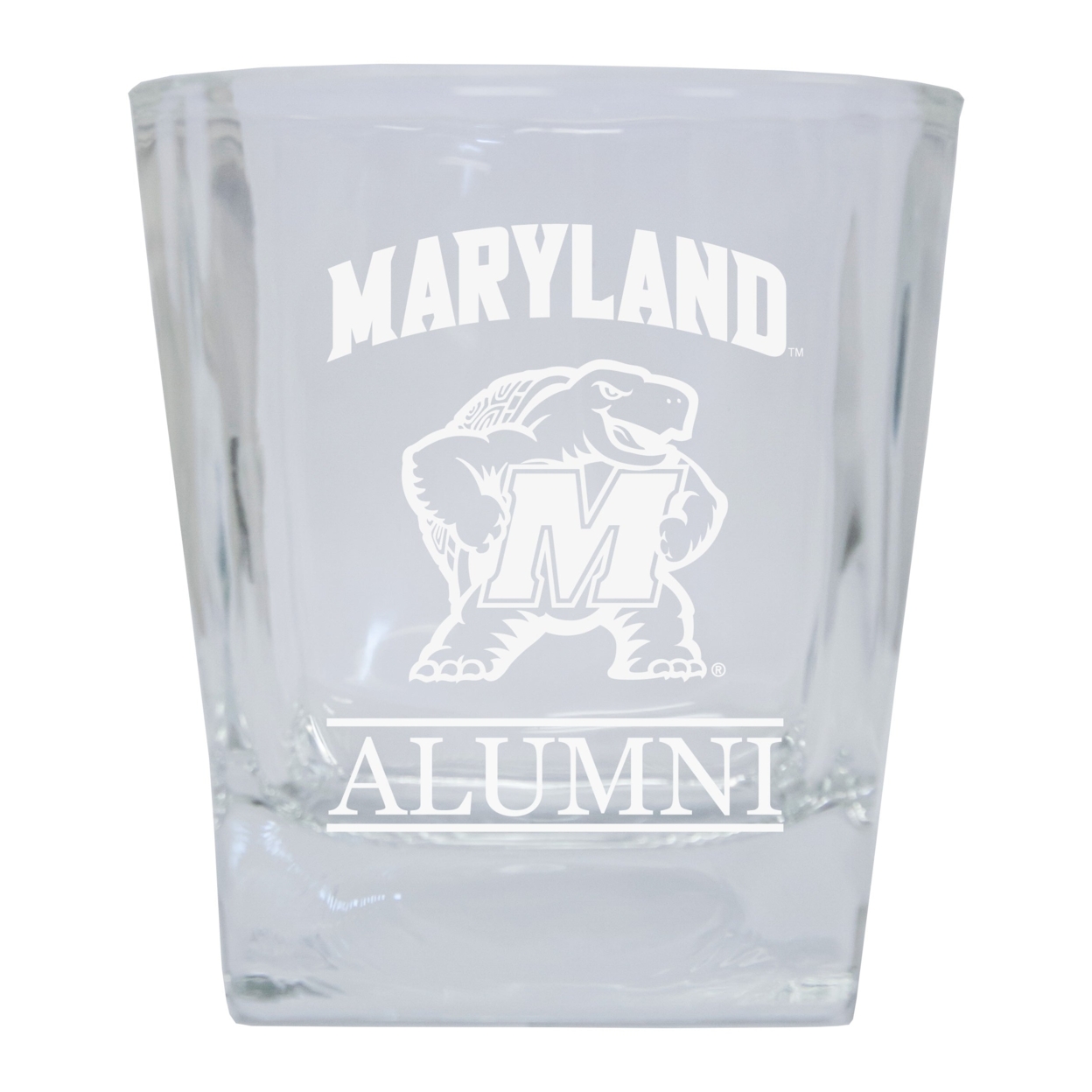 Maryland Terrapins Etched Alumni 10oz Glass Tumbler
