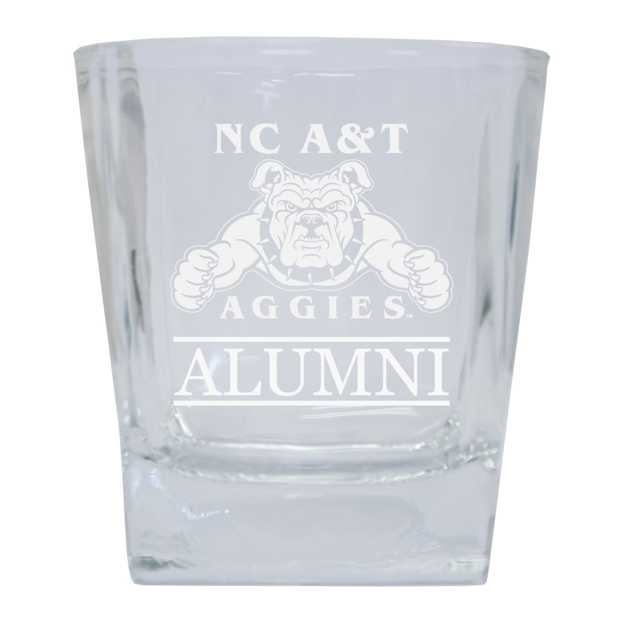 North Carolina A&T State Aggies Etched Alumni 10oz Glass Tumbler