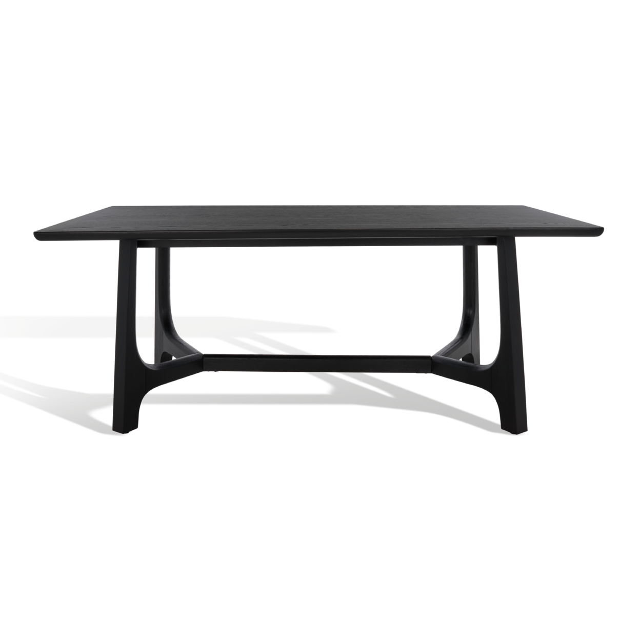 SAFAVIEH COUTURE Adelee Wood Rectangle Dn Table Black