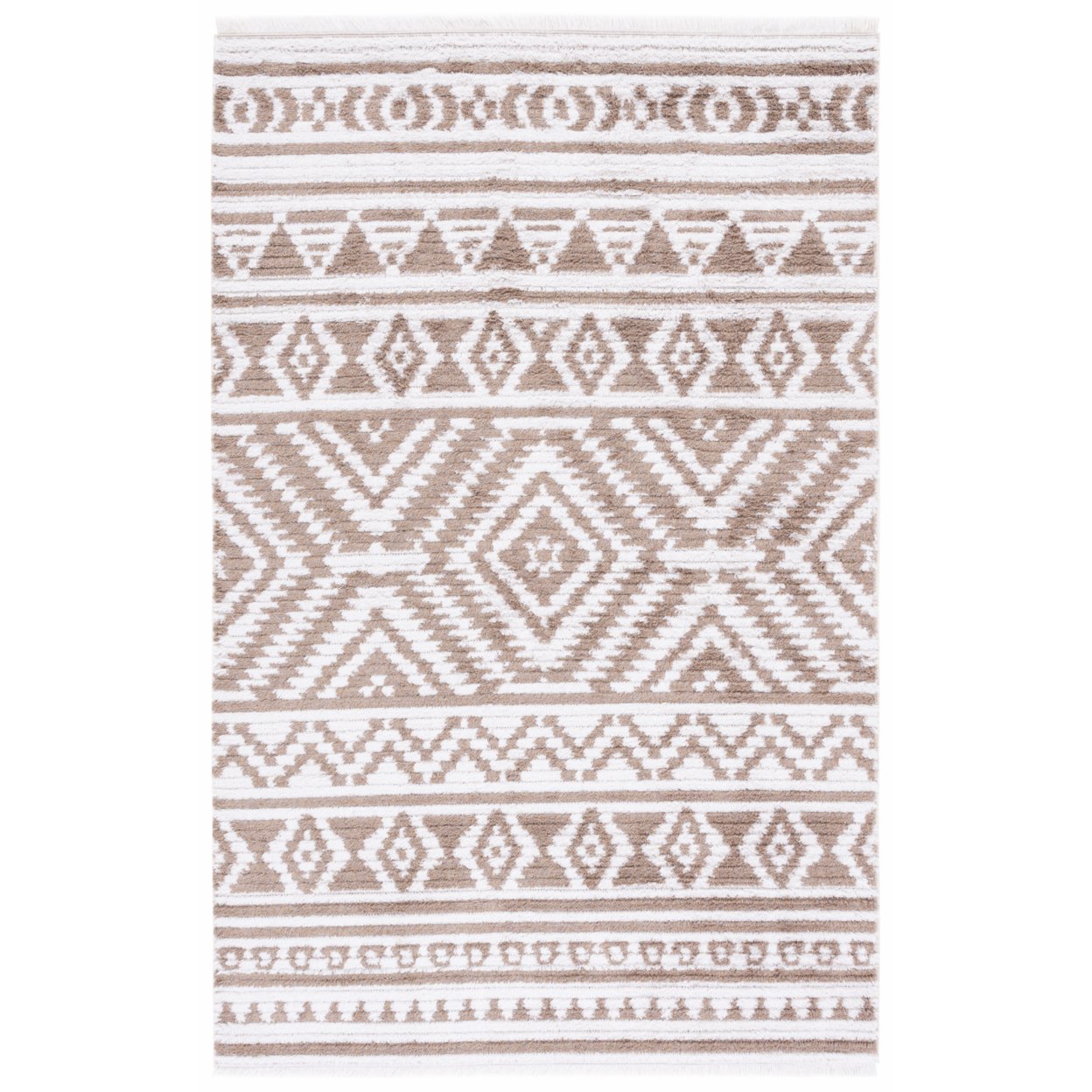 Safavieh AGT849E Augustine 800 Taupe / Ivory - Grey / Ivory, 4' X 6' Rectangle
