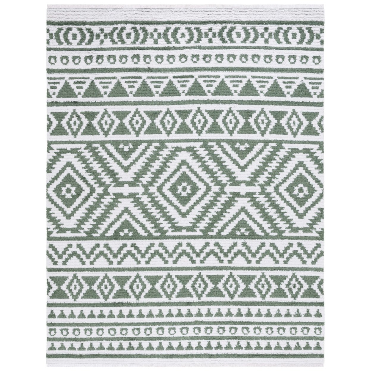 Safavieh AGT849Y Augustine 800 Green / Ivory - Ivory / Grey, 8' X 10' Rectangle