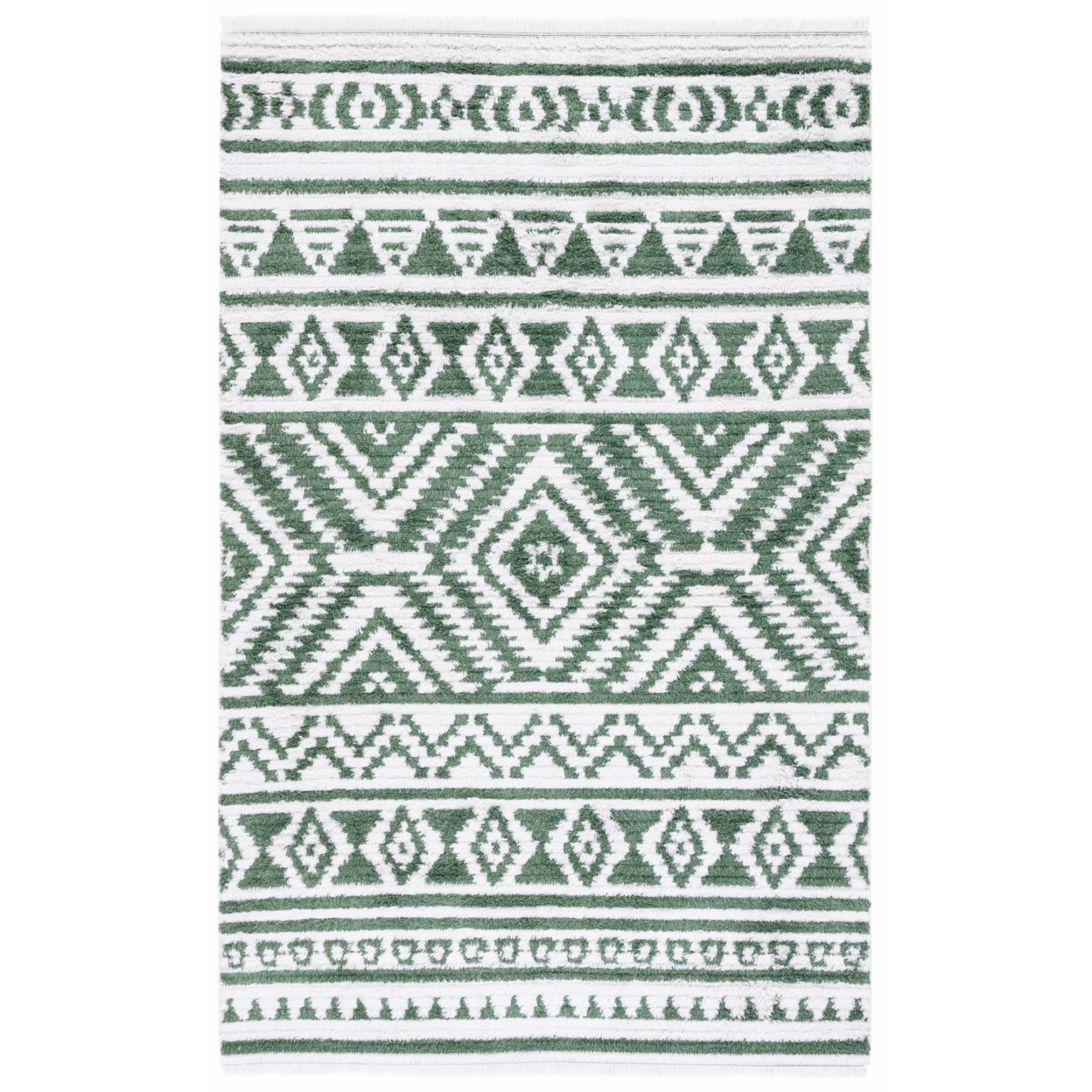 Safavieh AGT849Y Augustine 800 Green / Ivory - Ivory / Beige, 4' X 6' Rectangle