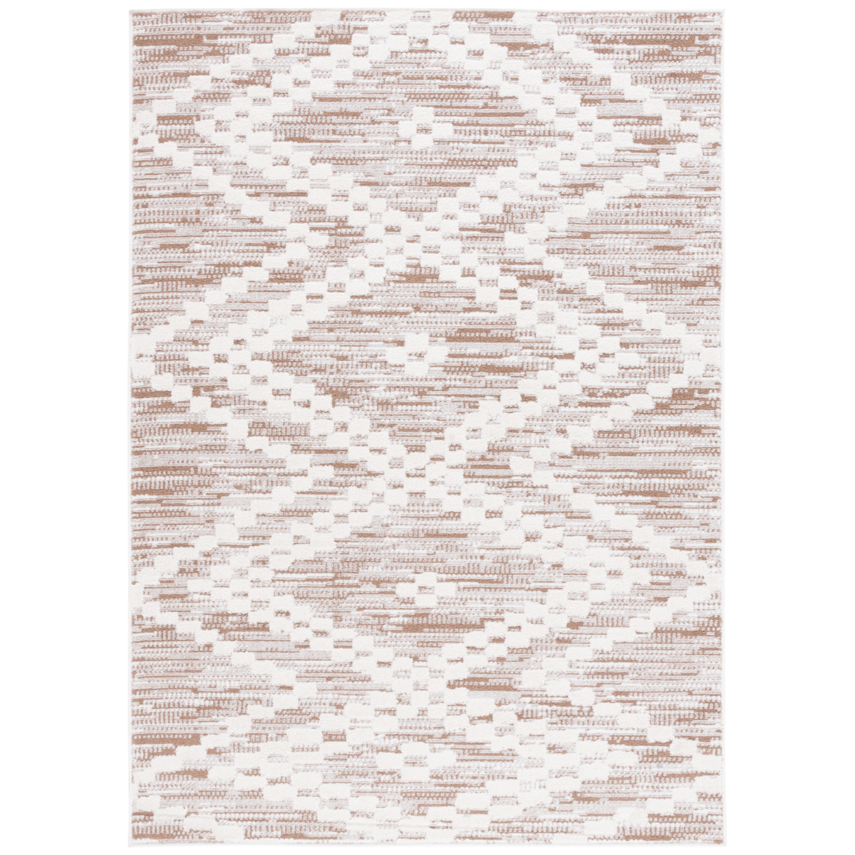 Safavieh ALM717T Alamo Taupe / Ivory - Charcoal / Ivory, 8' X 10' Rectangle