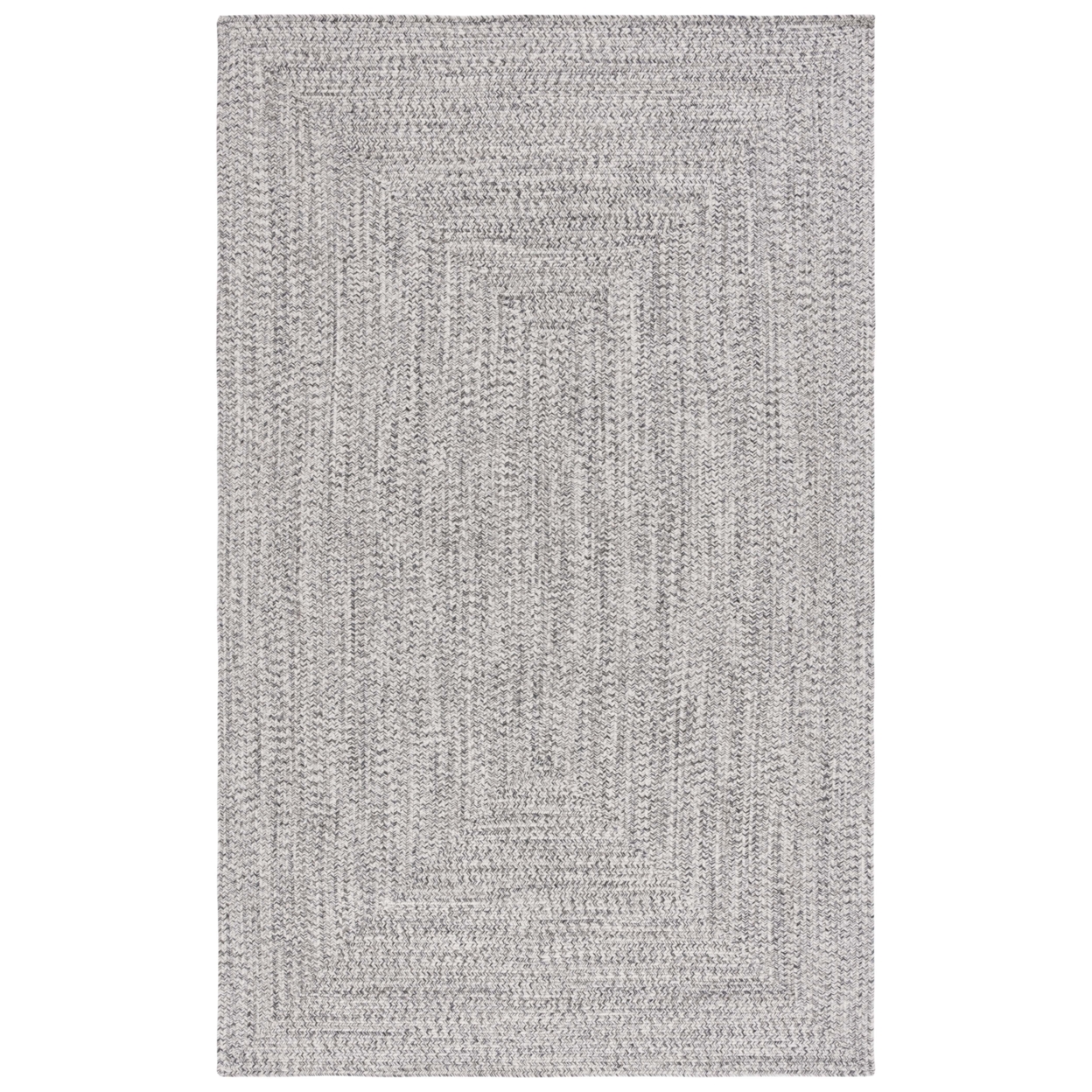 SAFAVIEH BRA201F Braided Grey / Ivory - Beige / Grey, 4' X 4' Round