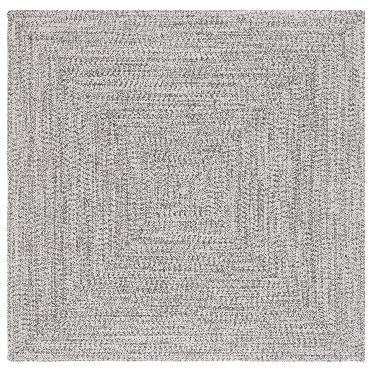 SAFAVIEH BRA201F Braided Grey / Ivory - Beige / Grey, 3' X 3' Round