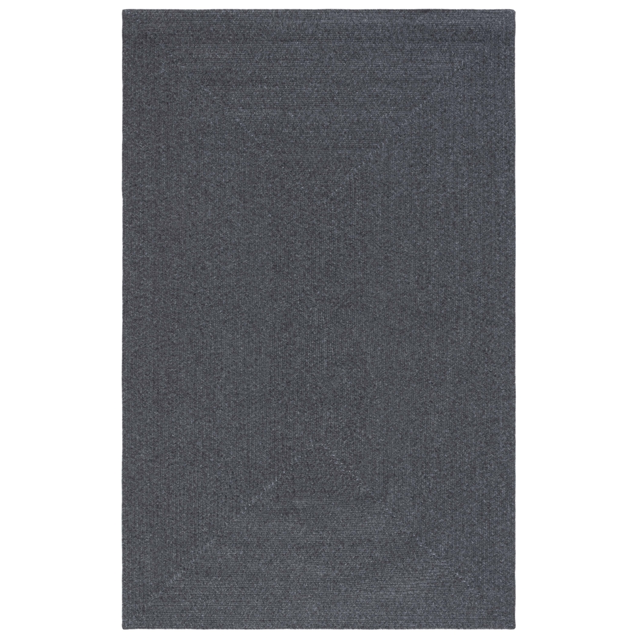 SAFAVIEH BRA201Z Braided Black - Grey / Dark Grey, 4' X 6' Rectangle