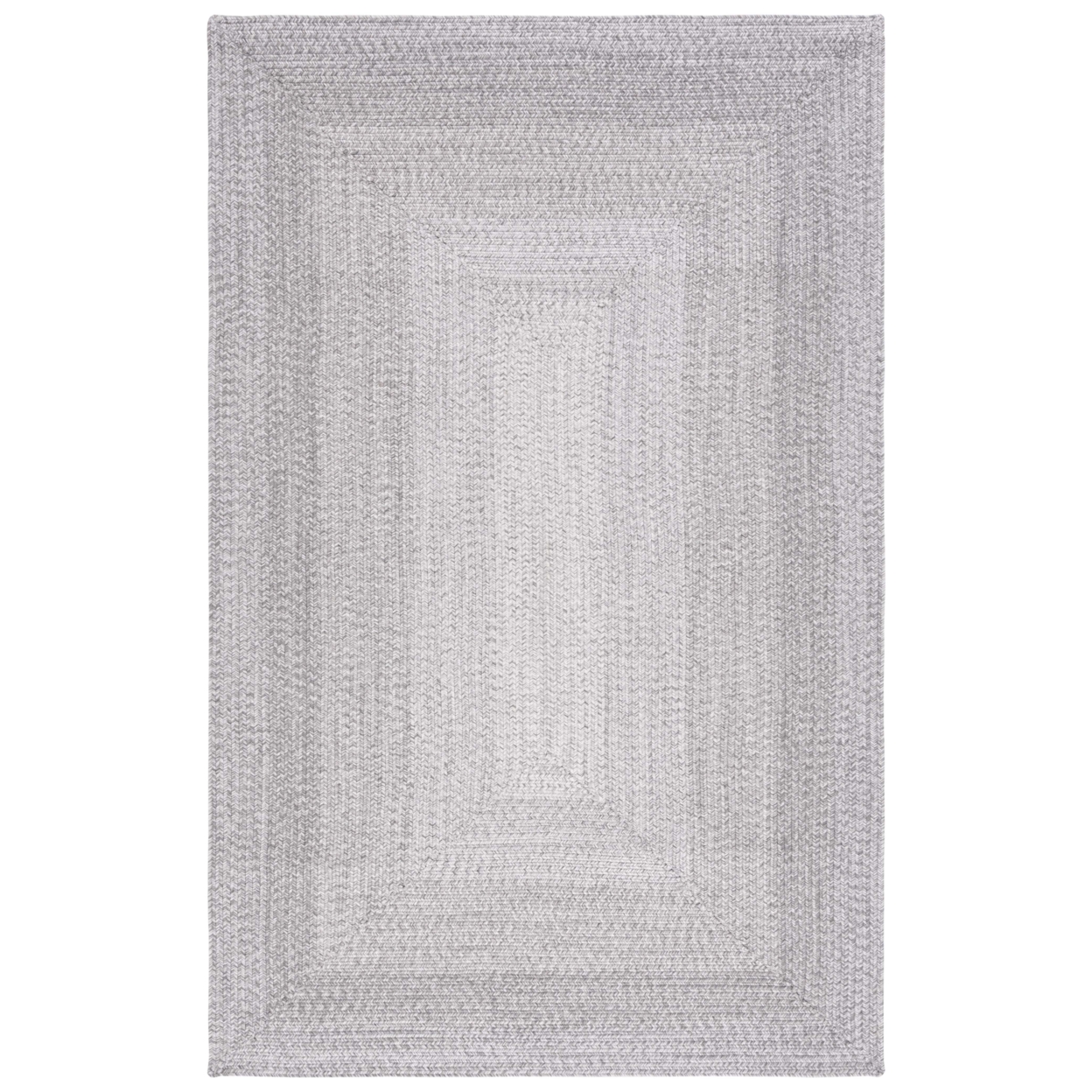 SAFAVIEH BRA220F Braided Grey - Grey / Ivory, 5' X 8' Rectangle