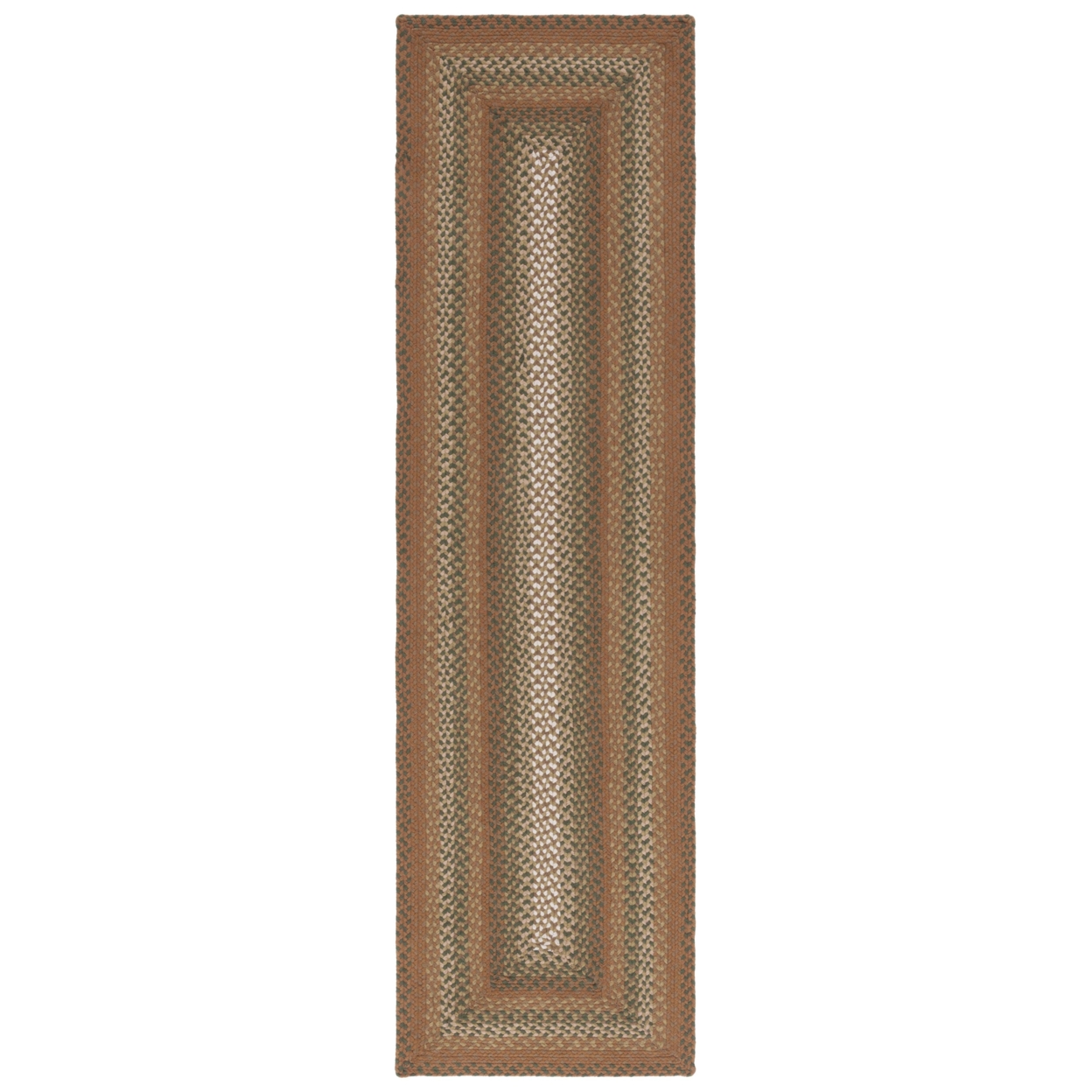 Safavieh BRD651A Braided Ivory / Brown - Ivory / Pink, 5' X 8' Rectangle