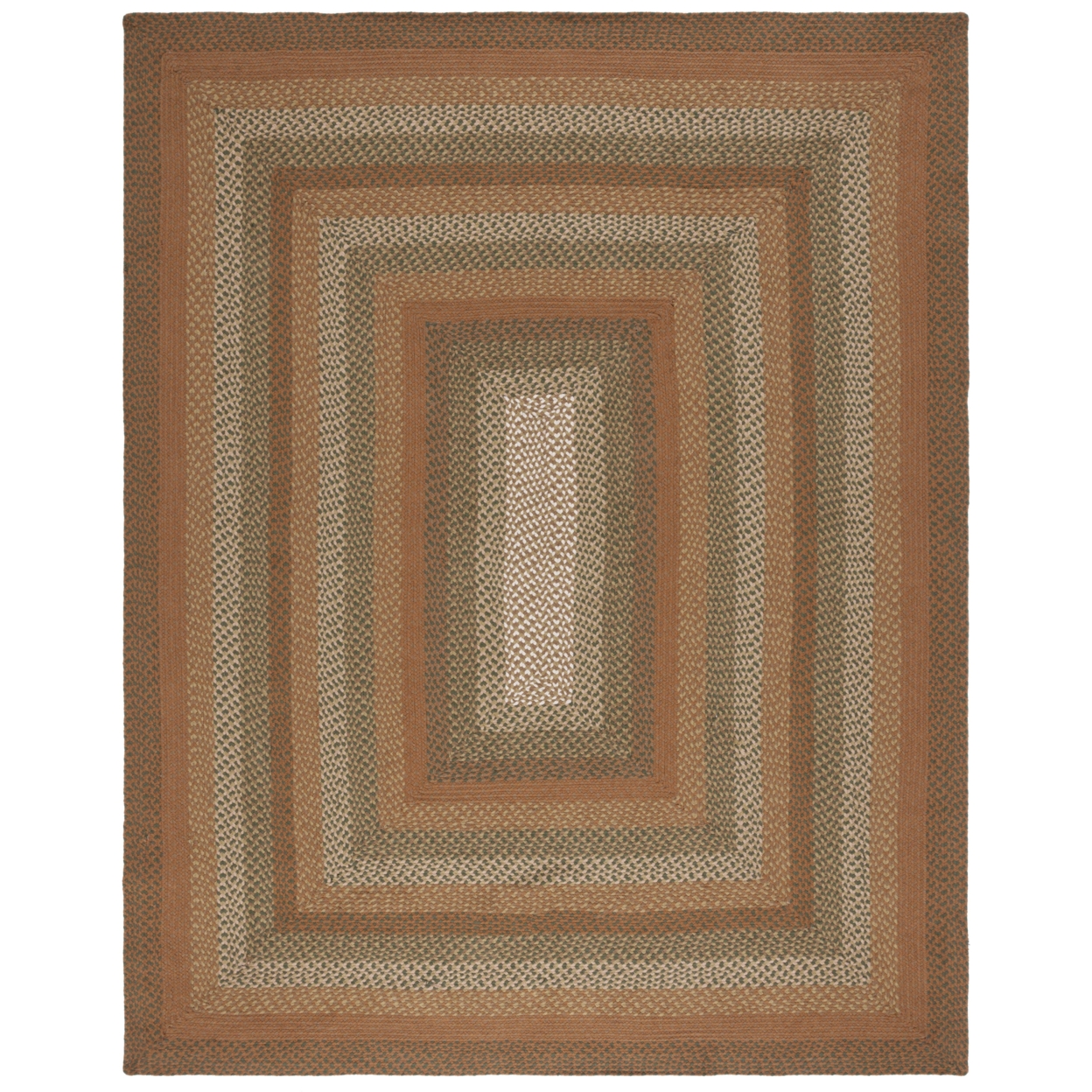 Safavieh BRD651A Braided Ivory / Brown - Beige / Ivory, 8' X 10' Rectangle