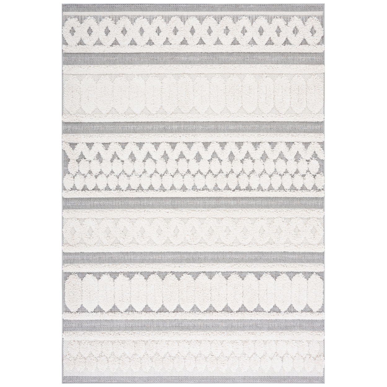 Safavieh COT208A Cottage Ivory / Grey - White, 8' X 10' Rectangle