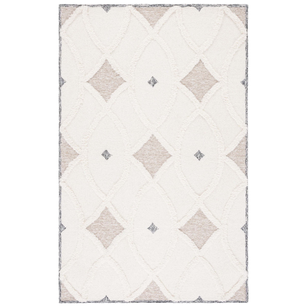 Safavieh CSB991A Casablanca Ivory / Brown - Ivory / Natural, 3' X 5' Rectangle