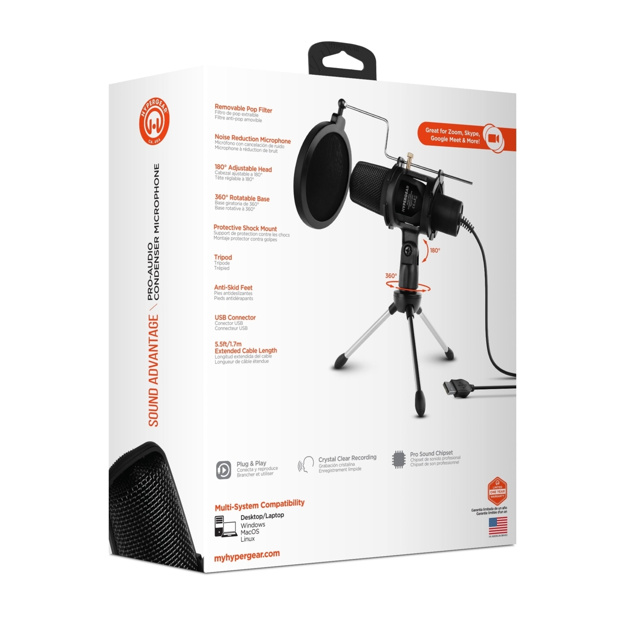 HyperGear Sound Advantage Pro-Audio Hi-Def Condenser Microphone (15592-HYP)