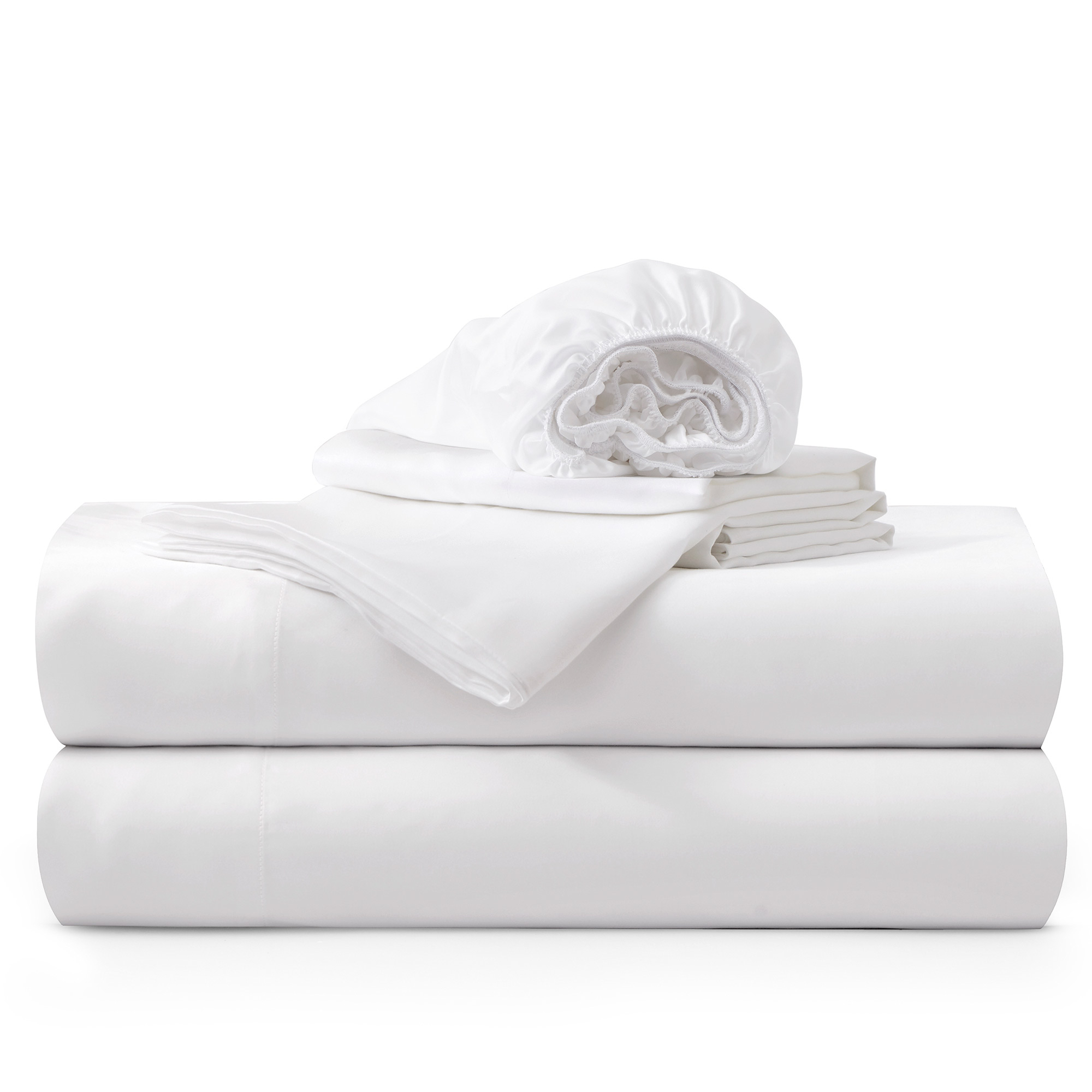 Silky Soft TENCELâ¢ Lyocell Cooling Sheet Set-Breathability And Moisture-wicking Bedding Set - Lucent White, Queen