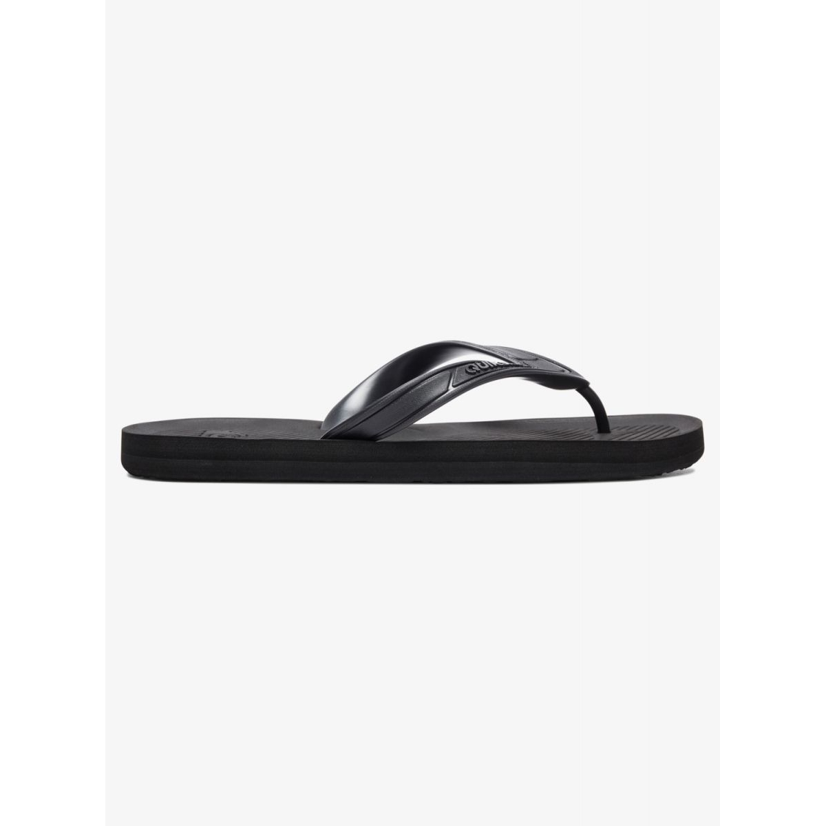 Quiksilver Men's Haleiwa Flip Flops Sandals Solid Black - AQYL100627-SBKM SOLID BLACK - SOLID BLACK, 10