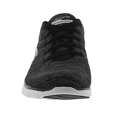 Skechers Women's Flex Appeal 3.0-high Tides Sneaker BLACK/WHITE - BLACK/WHITE, 5-M