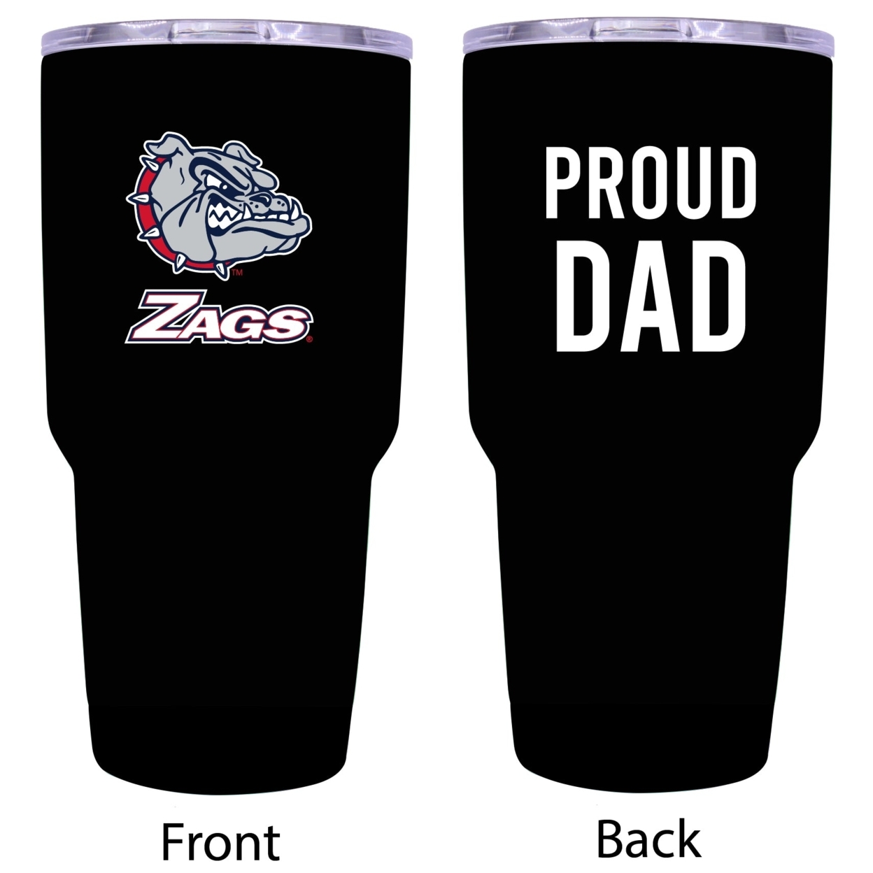 Gonzaga Bulldogs 24oz Proud Dad Insulated Stainless Steel Tumbler - Black