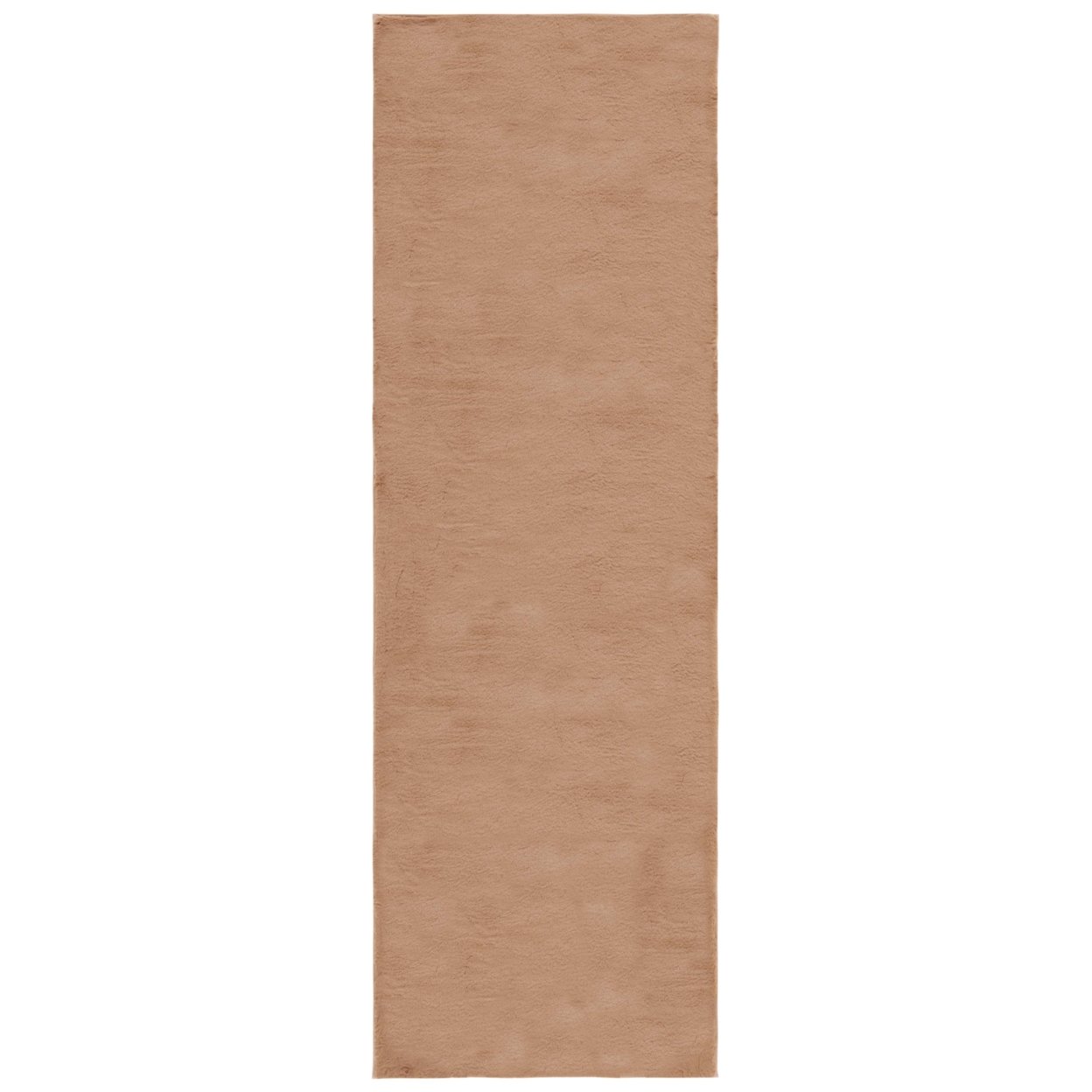 Safavieh FRF976T Faux Rabbit Fur Brown - Ivory / Brown, 2'-6 X 8'-0 Rectangle