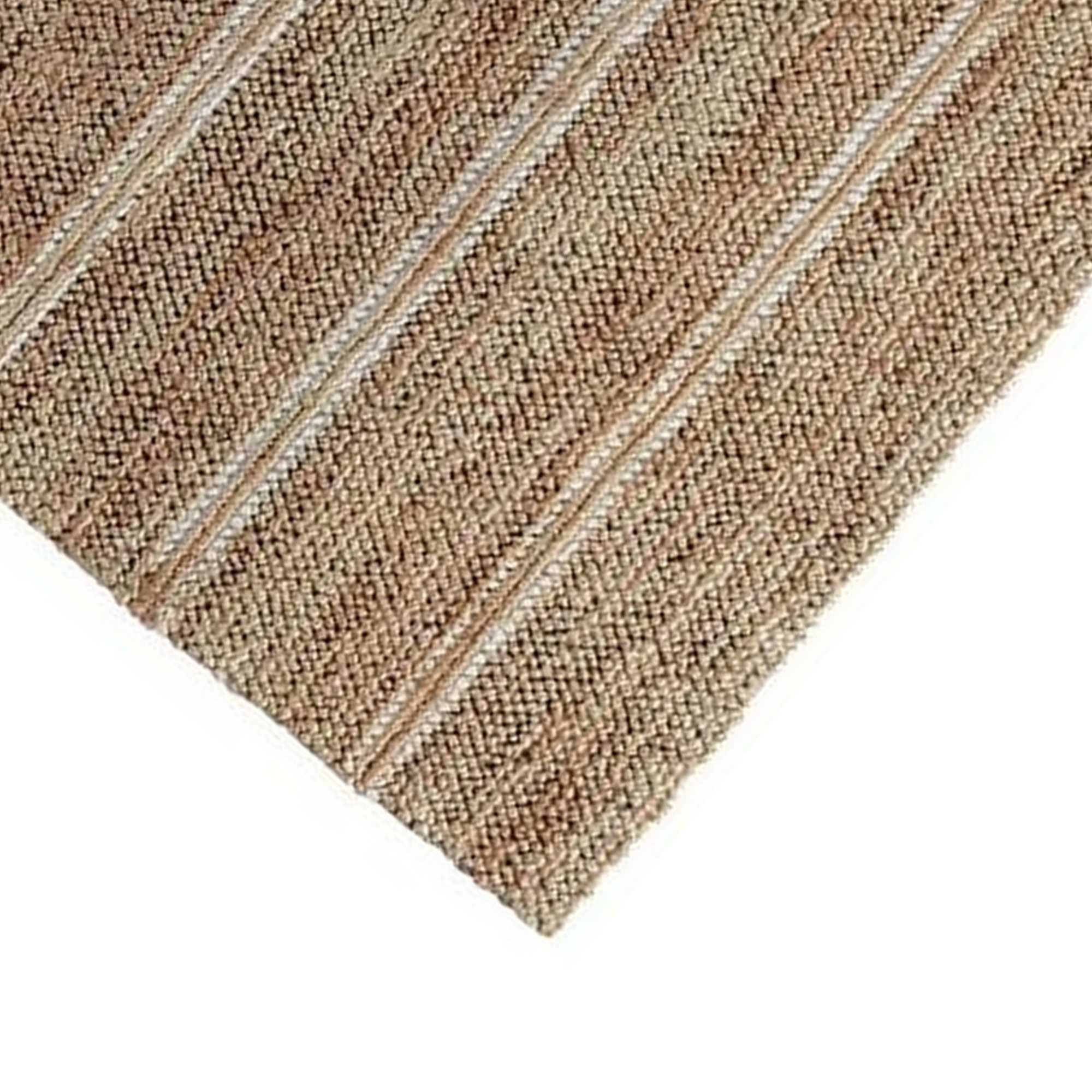 Ryan 8 X 10 Area Rug, Handwoven Stripes, Brown Cotton And Jute Fabric - Saltoro Sherpi