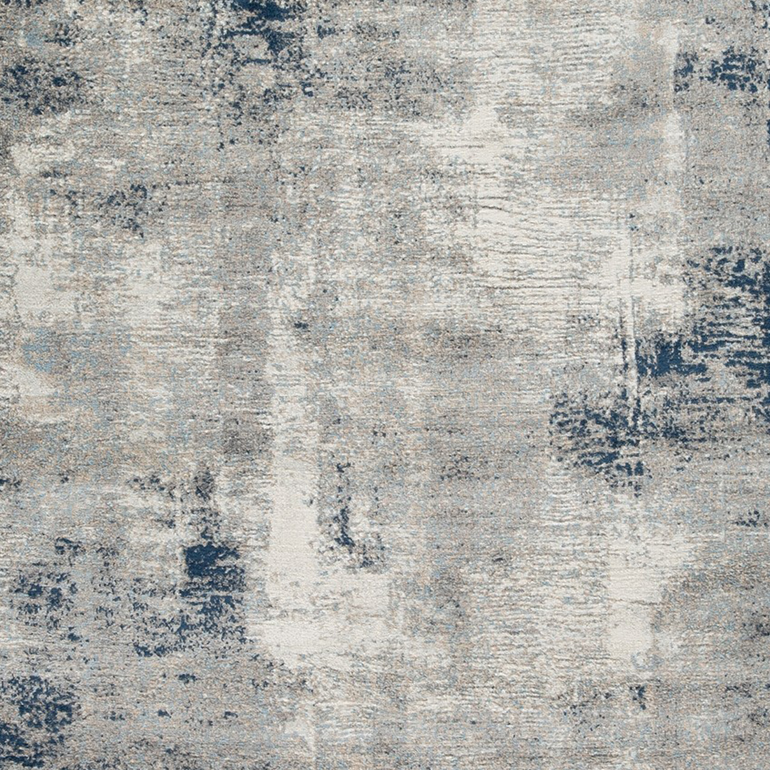 Vin 5 X 7 Vintage Floor Area Rug, 8mm, Medium, Washed Gray, Blue, Ivory- Saltoro Sherpi
