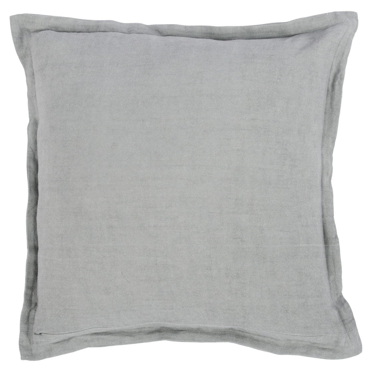 Pixie 22 X 22 Square Soft Fabric Accent Throw Pillow, Flange Edges, Gray- Saltoro Sherpi