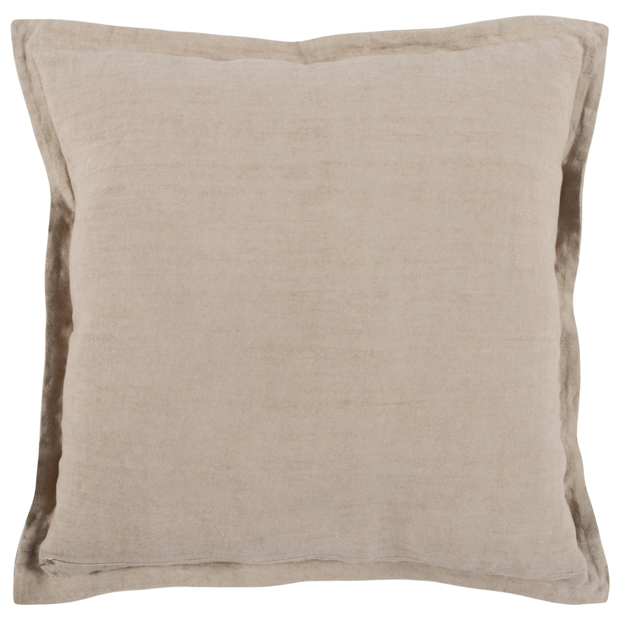 Pixie 22 X 22 Square Soft Fabric Accent Throw Pillow, Flange Edges, Beige- Saltoro Sherpi