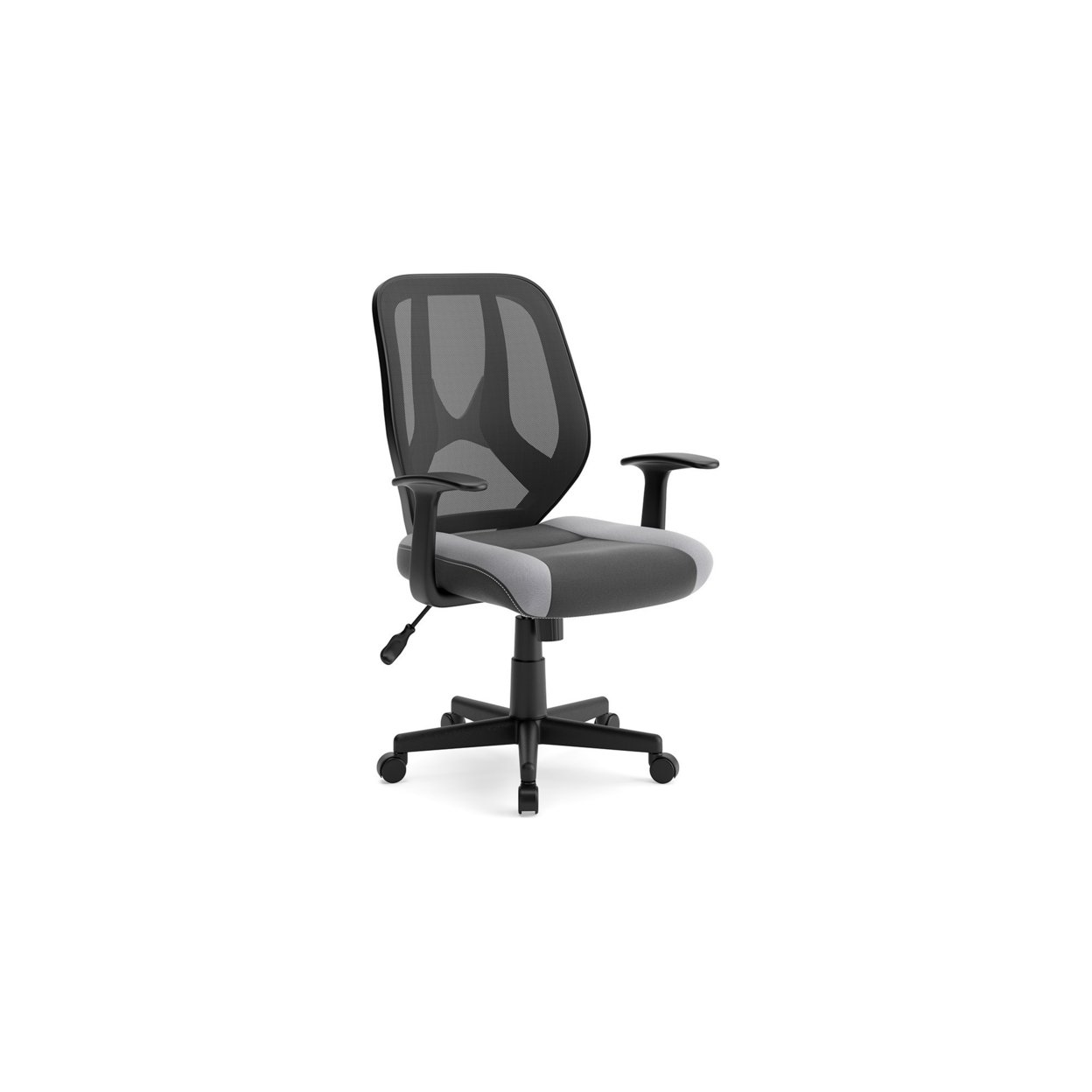 Eden 26 Inch Modern Swivel Office Chair, Mesh, Adjustable Height, Black- Saltoro Sherpi