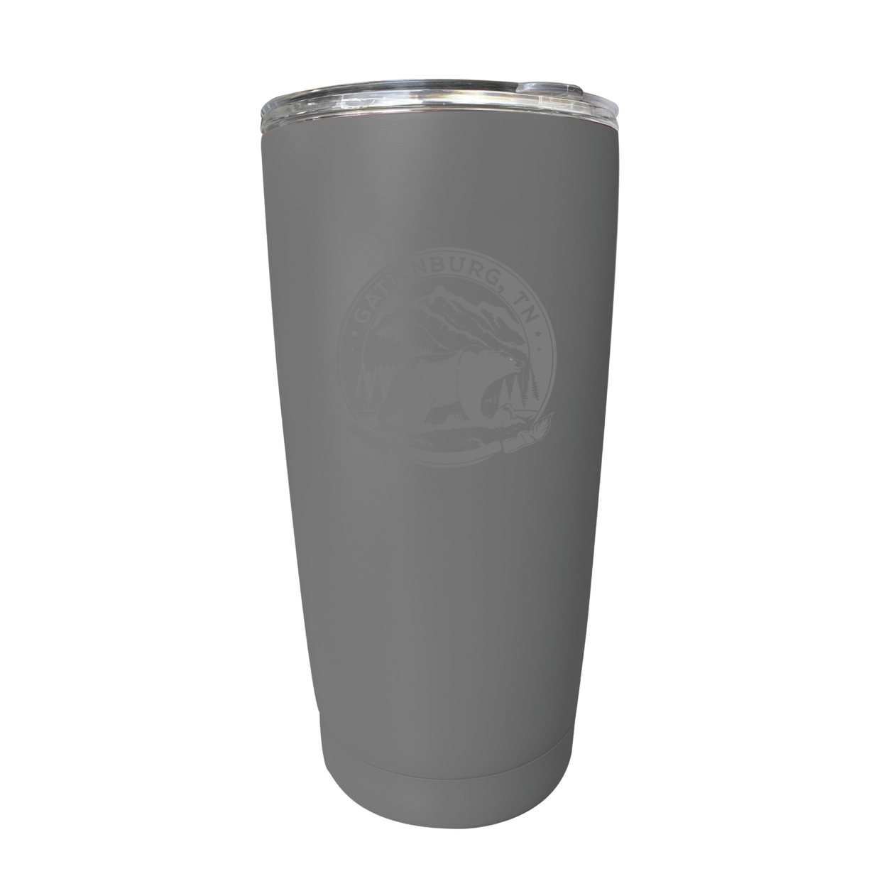 Gatlinburg Tennessee Laser Etched Souvenir 16 Oz Stainless Steel Insulated Tumbler - Black