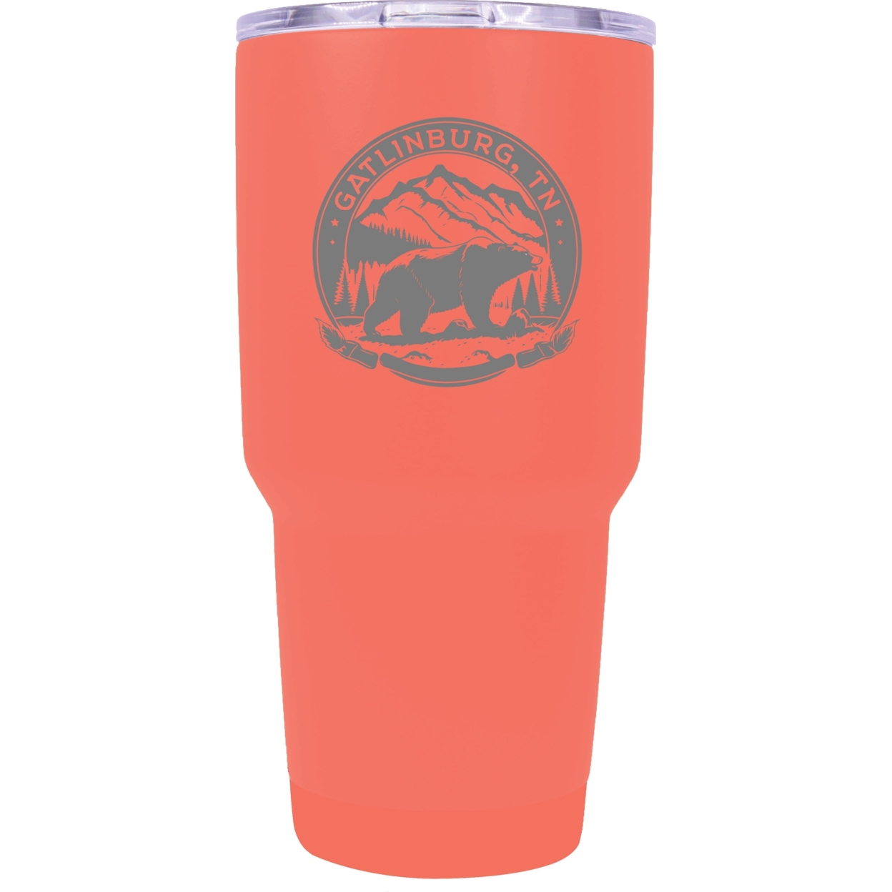 Gatlinburg Tennessee Laser Etched Souvenir 24 Oz Insulated Stainless Steel Tumbler - Red