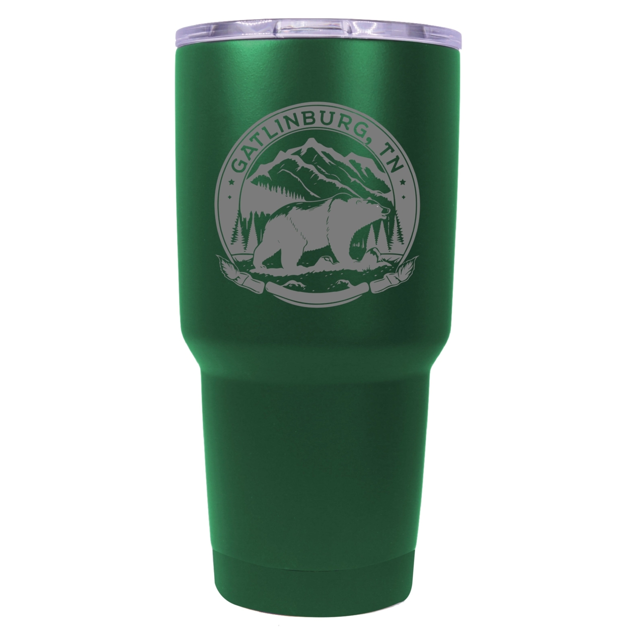 Gatlinburg Tennessee Laser Etched Souvenir 24 Oz Insulated Stainless Steel Tumbler - Black
