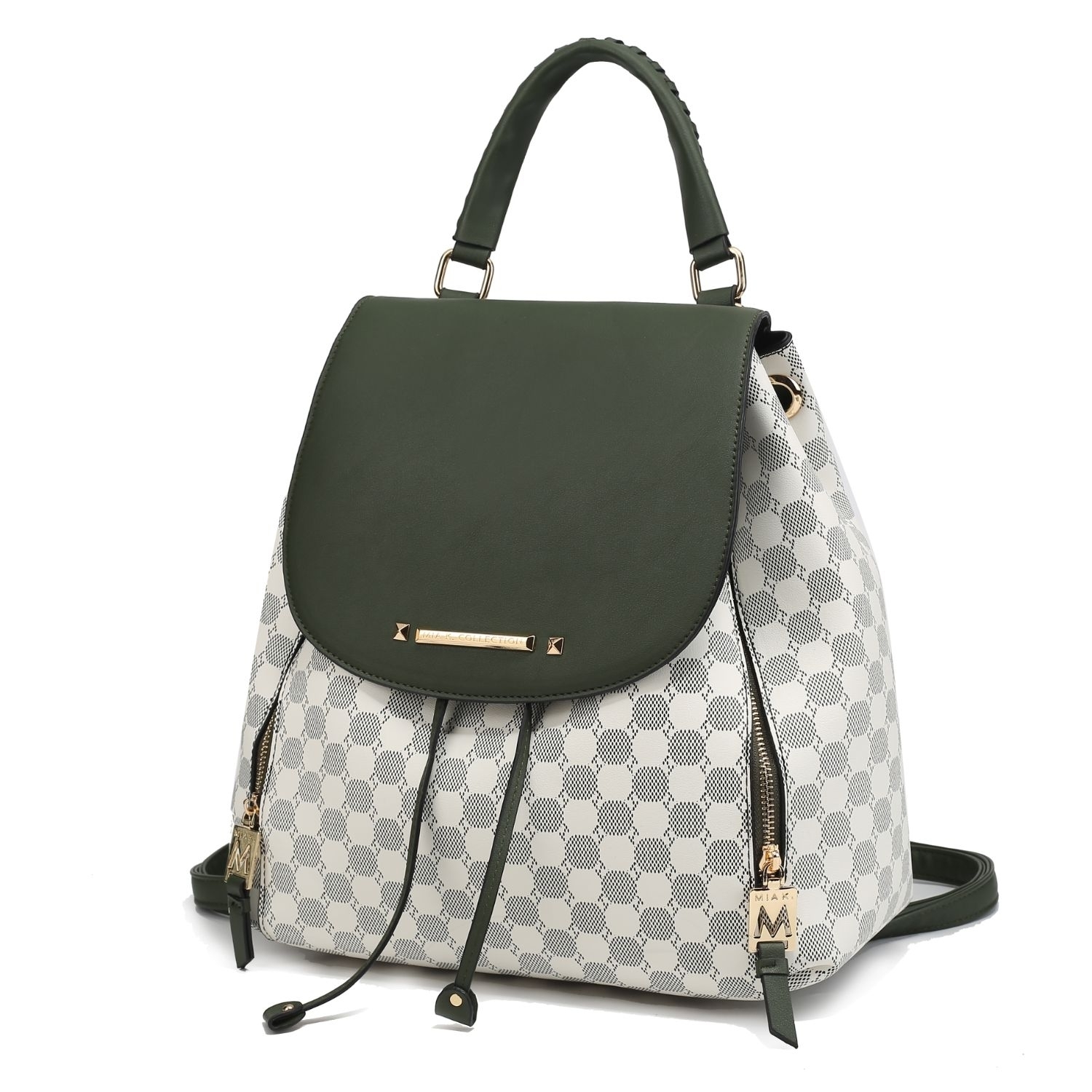 MKF Collection Kimberly Circular Print Backpack By Mia K. - Olive