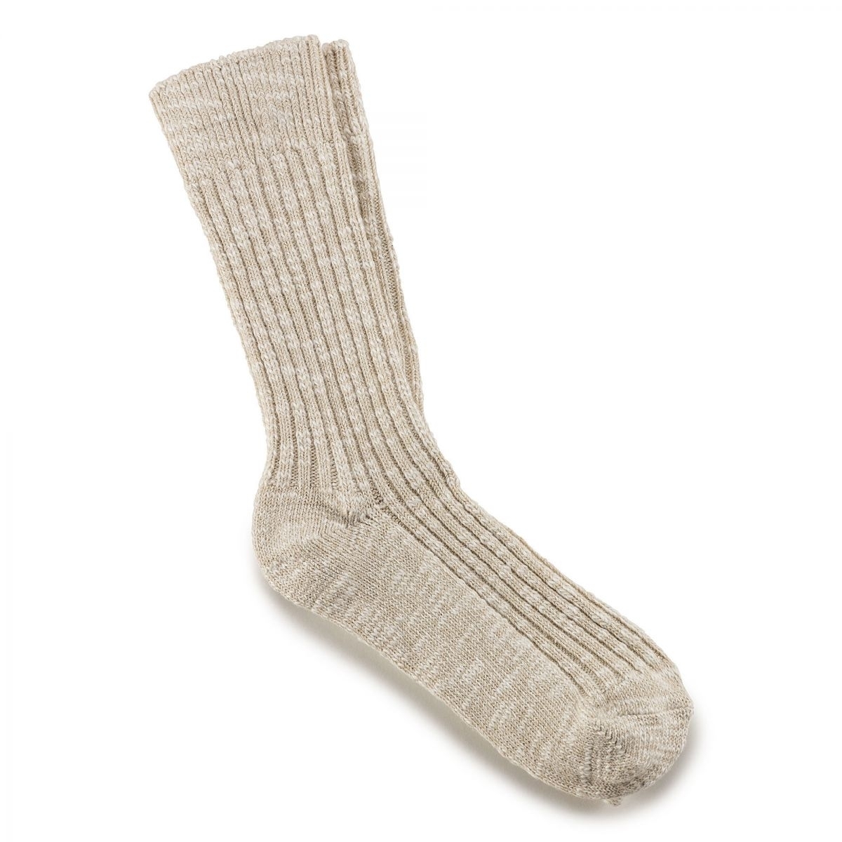 BIRKENSTOCK Women's Cotton Slub Socks Beige/White - 1008033 BEIGE - BEIGE, Medium