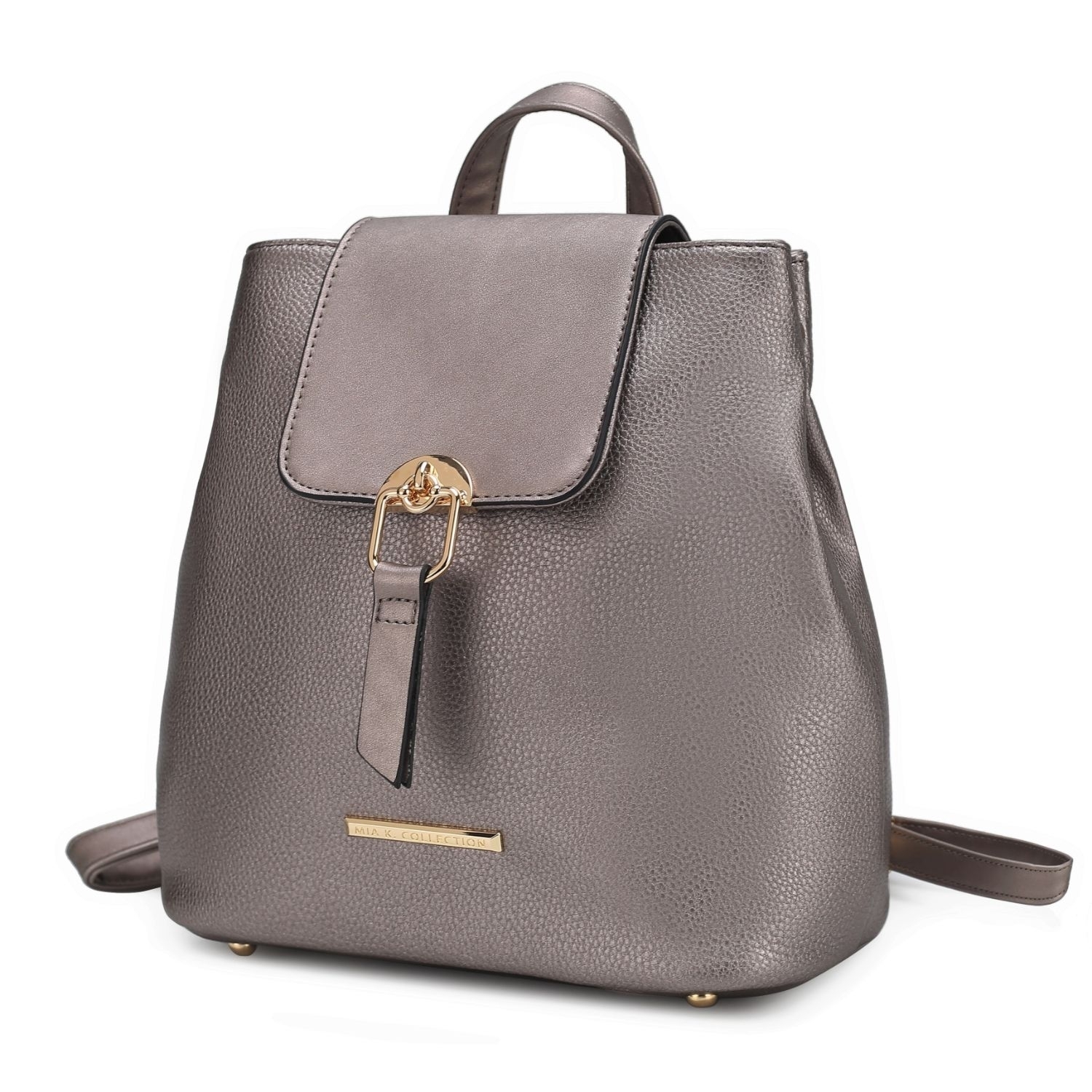 MKF Collection Ingrid Vegan Leather Women's Convertible Backpack By Mia K - Pewter