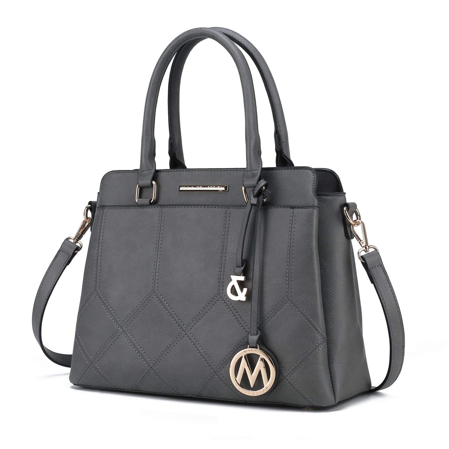 MKF Collection Elodie Triple Compartment Women's Tote Bag By Mia K - Charcoal