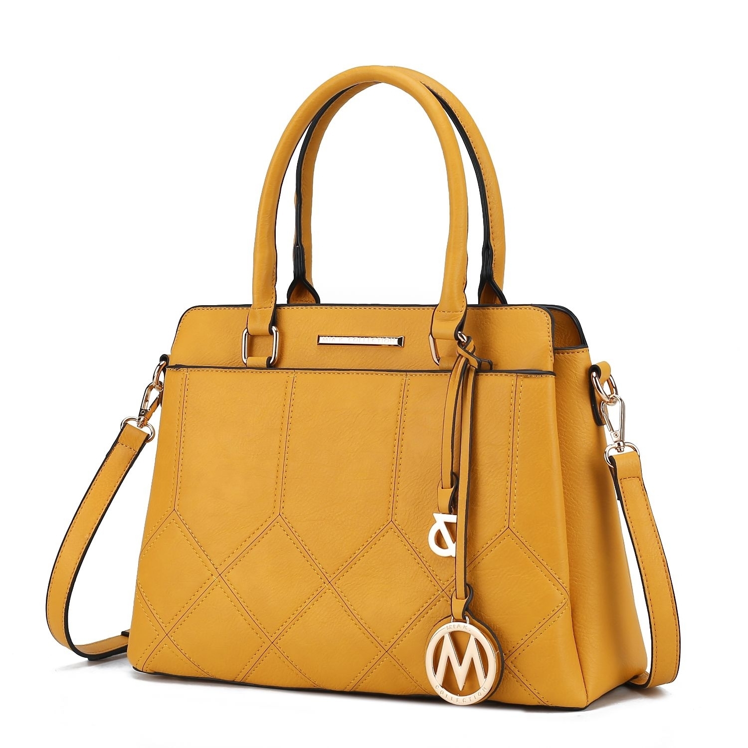 MKF Collection Elodie Triple Compartment Women's Tote Bag By Mia K - Mustard