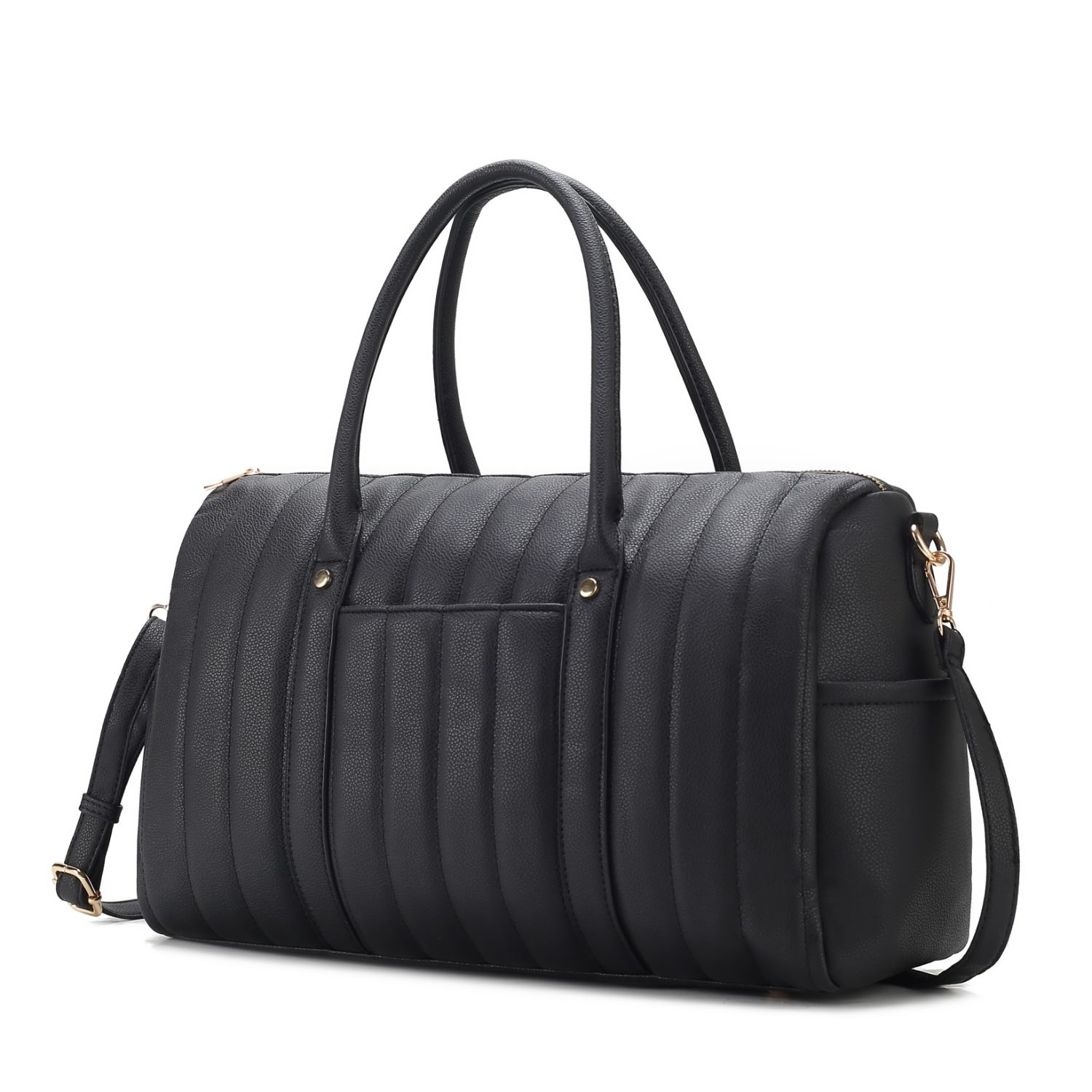 MKF Collection Luana Quilted Vegan Leather Women's Duffle Bag By Mia K. - Black