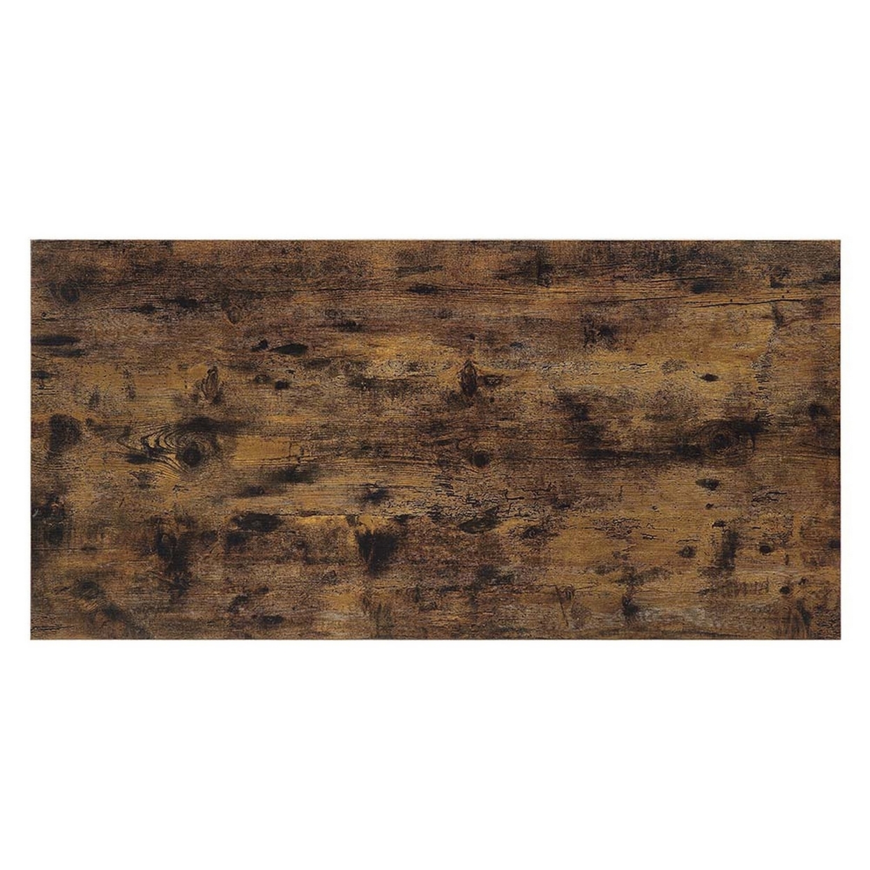 Rick 47 Inch Rustic Oak Coffee Table, Sliding Barn Door, Single Drawer- Saltoro Sherpi